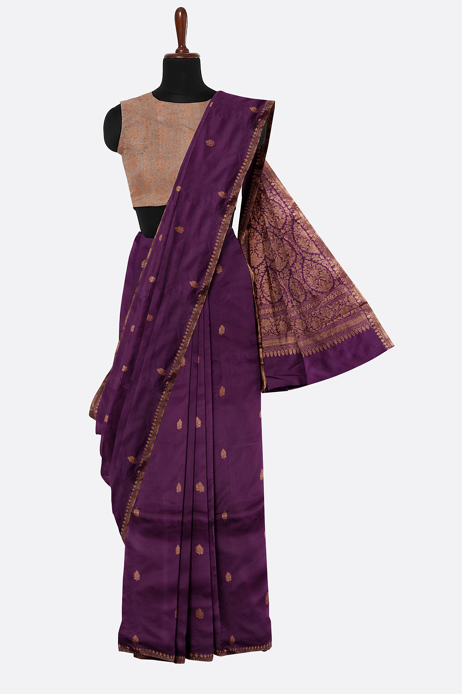 Violet Woven Banaras Saree AB0711