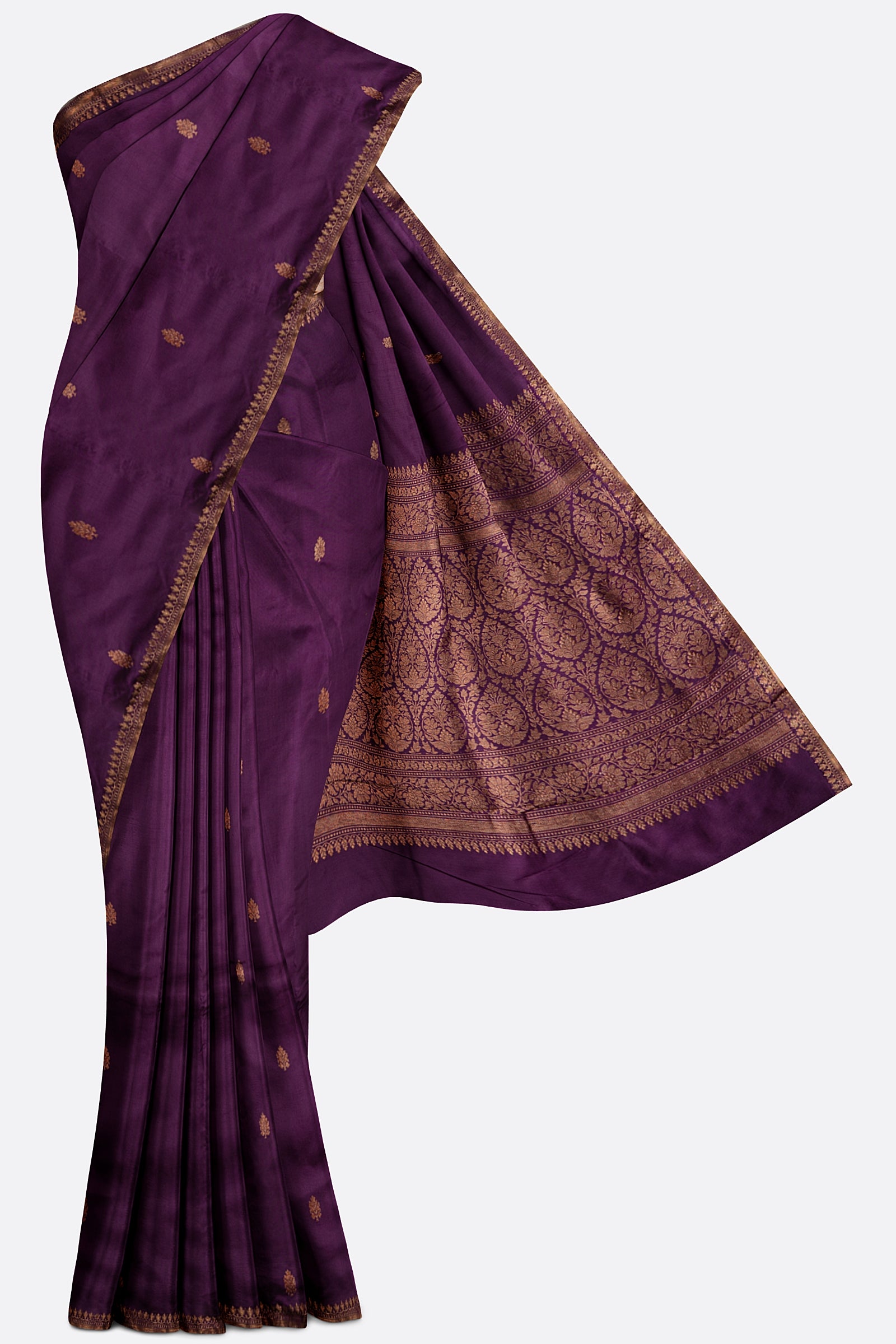 Violet Woven Banaras Saree AB0711