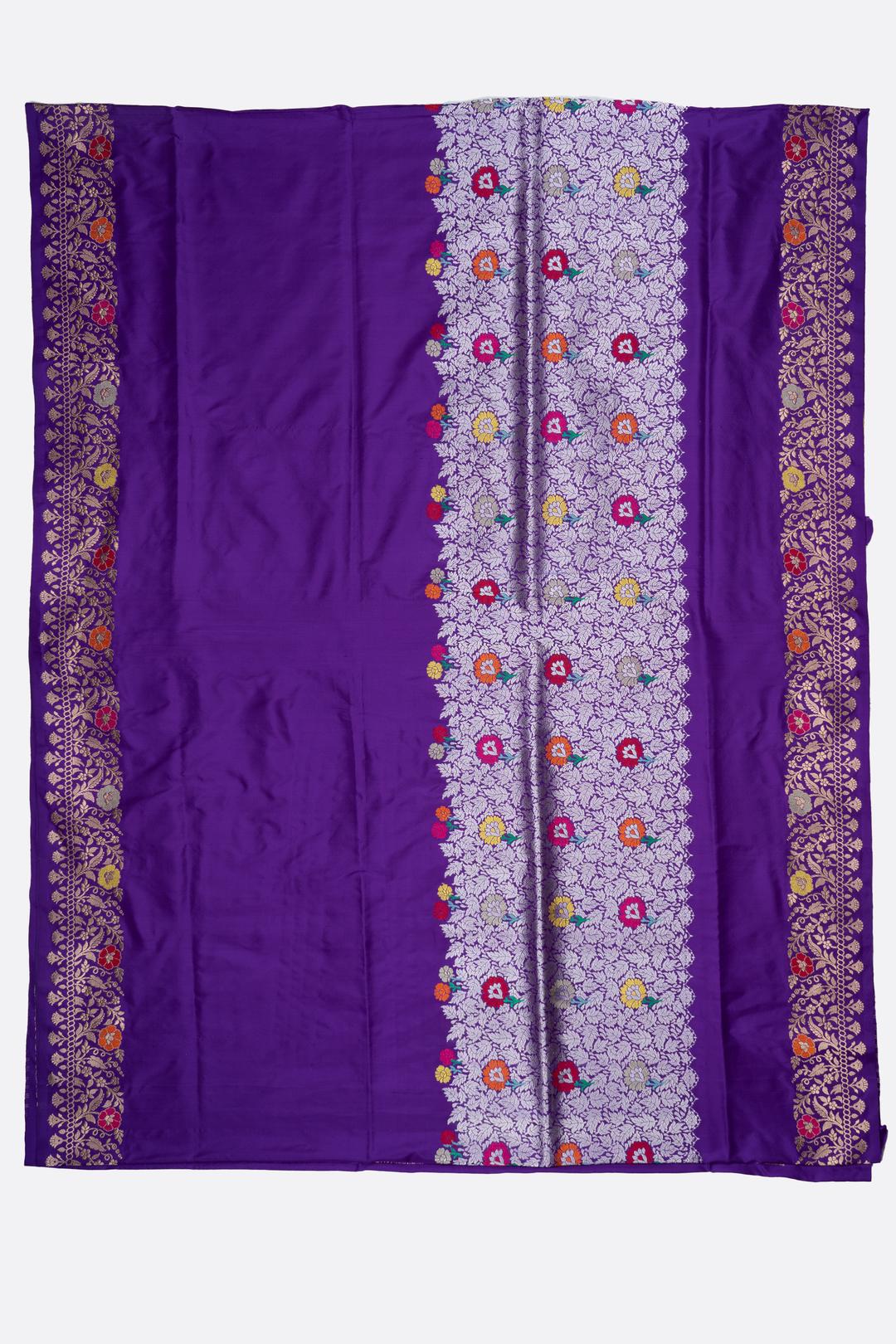 Violet Woven Banaras Saree F00201