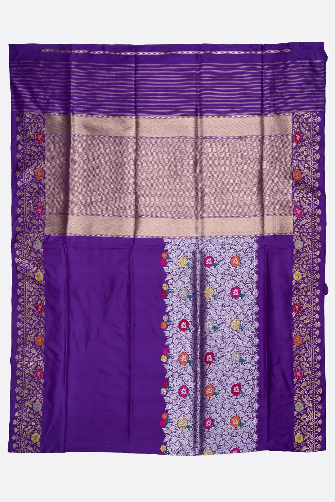 Violet Woven Banaras Saree F00201