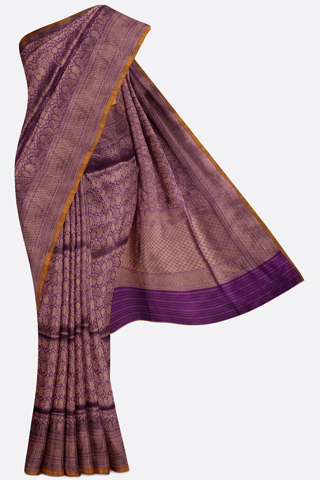 Violet Woven Banaras Saree FS0474