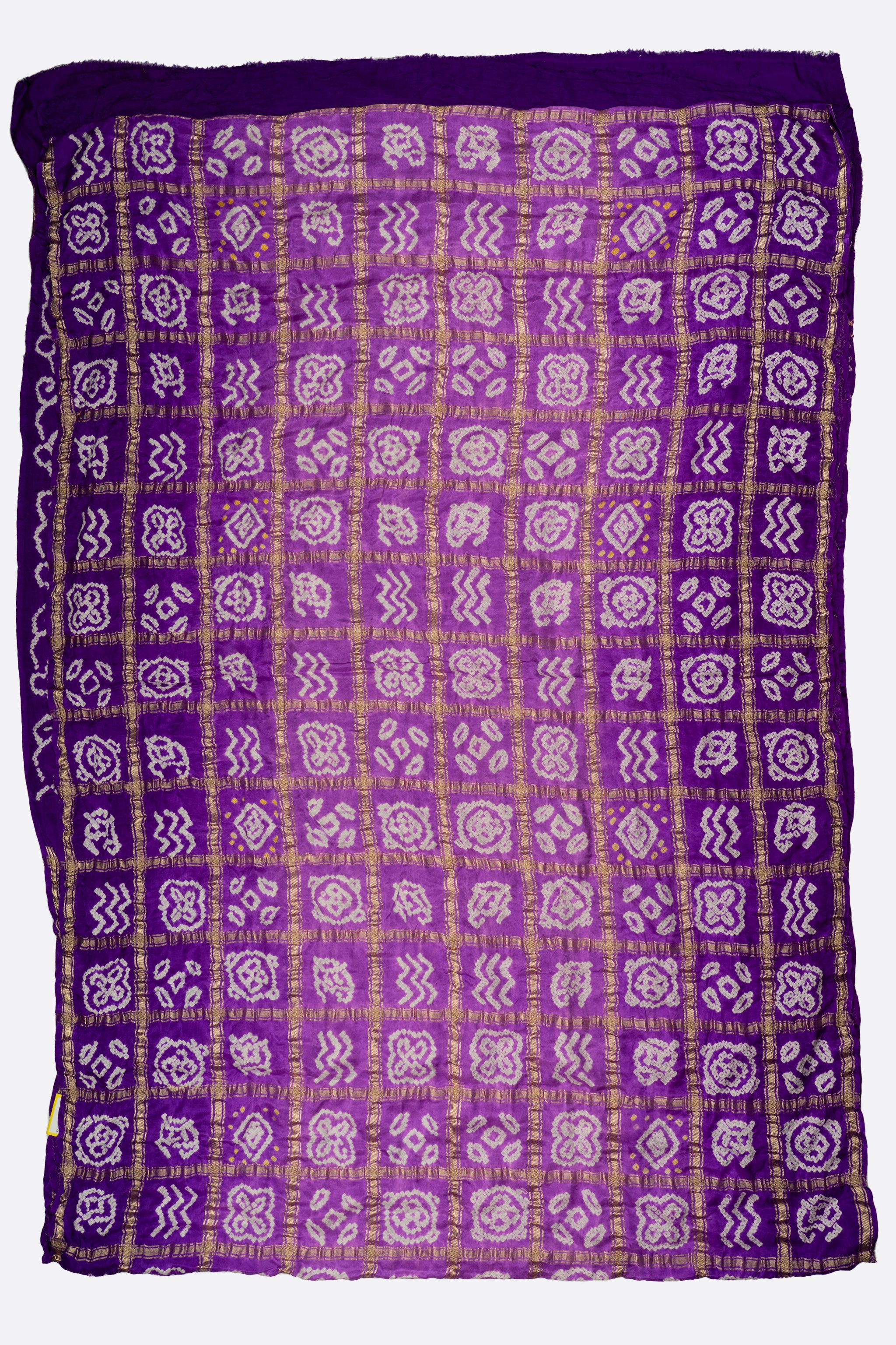 Violet Woven Bandhani Saree F00904