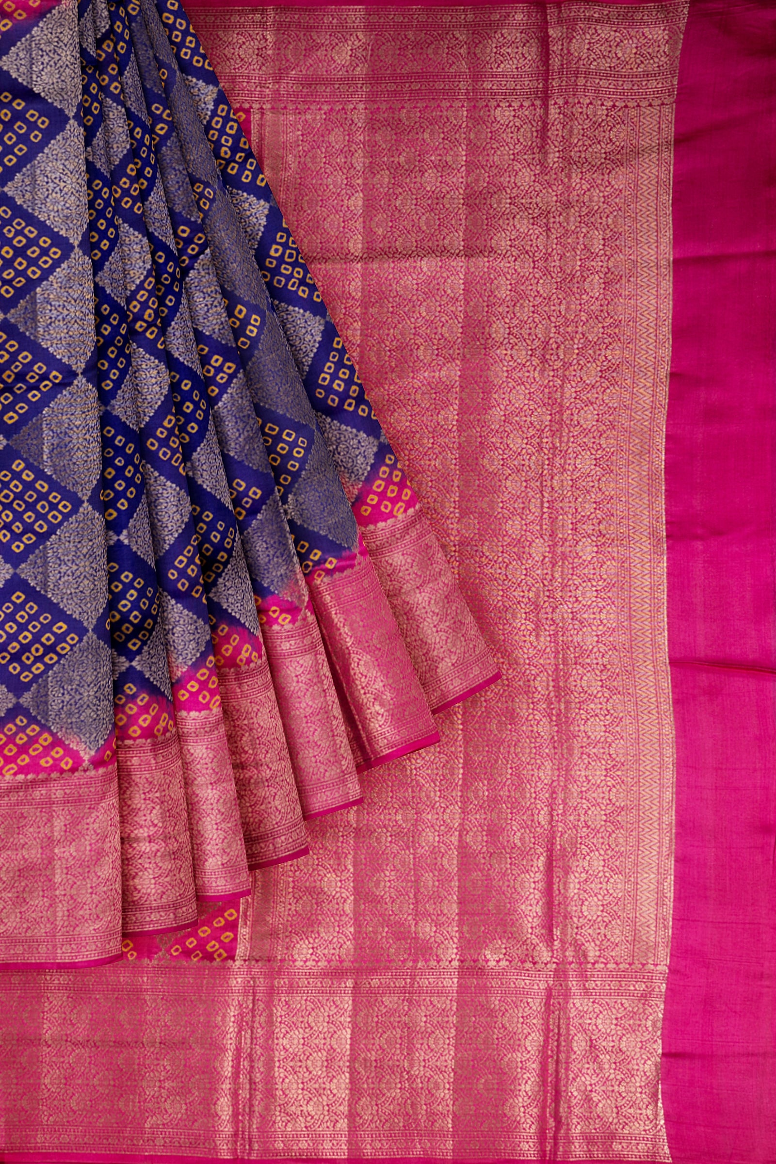 Violet Woven Chiniya Saree ES1147