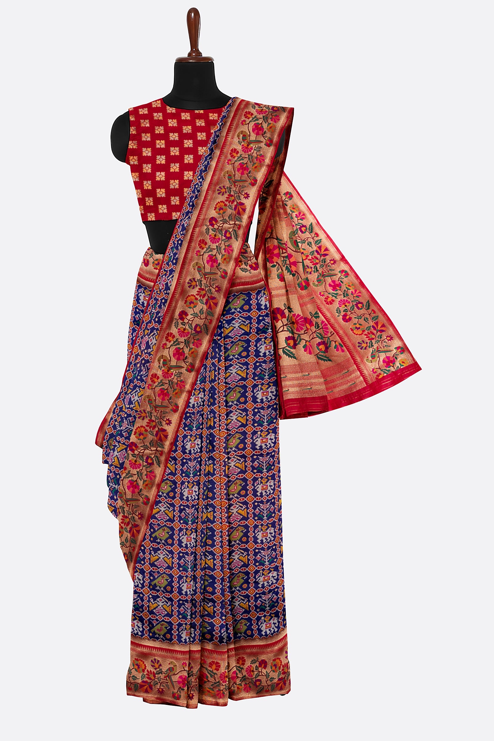 Violet Woven Patola Saree F00880