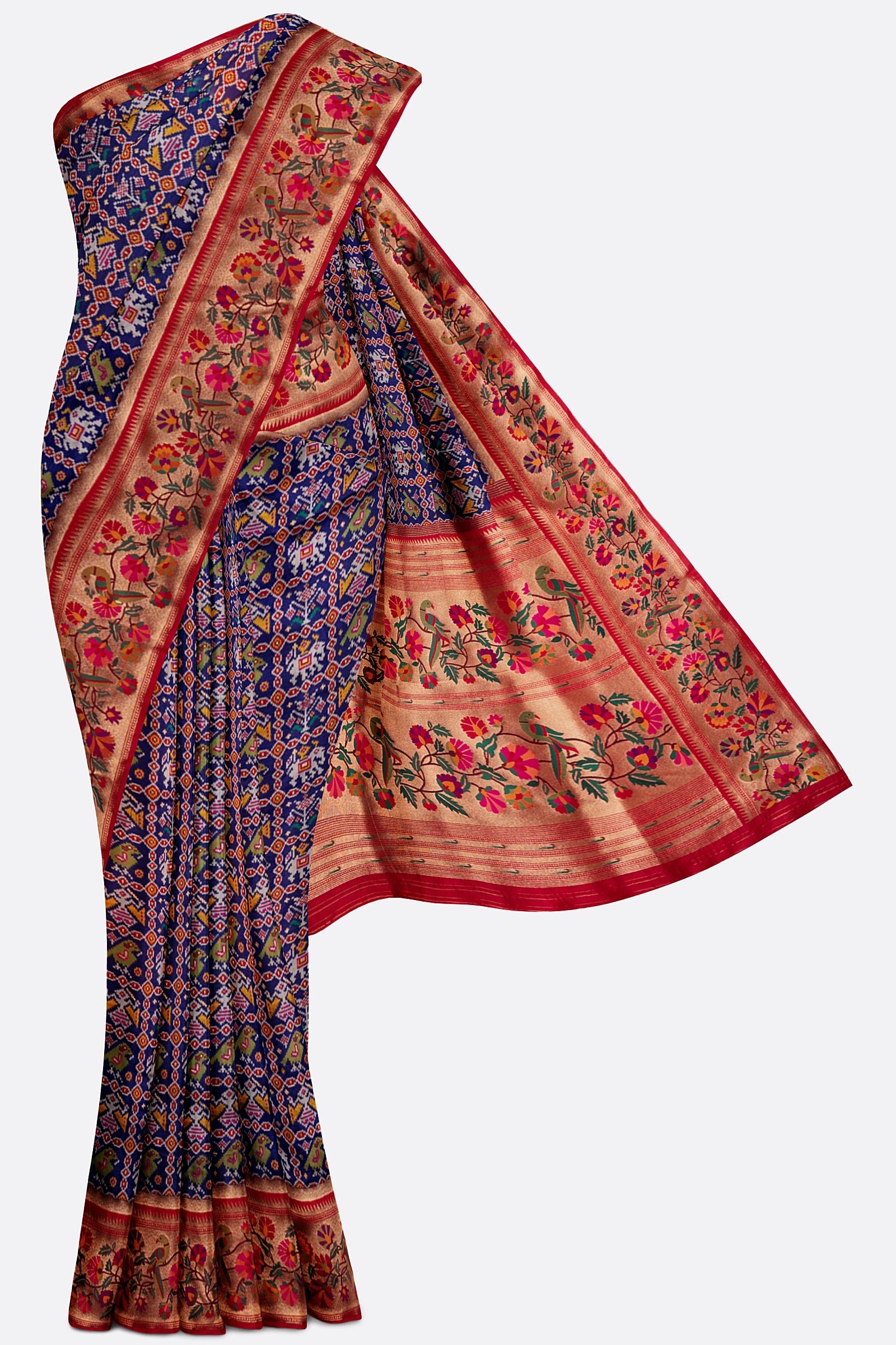 Violet Woven Patola Saree F00880