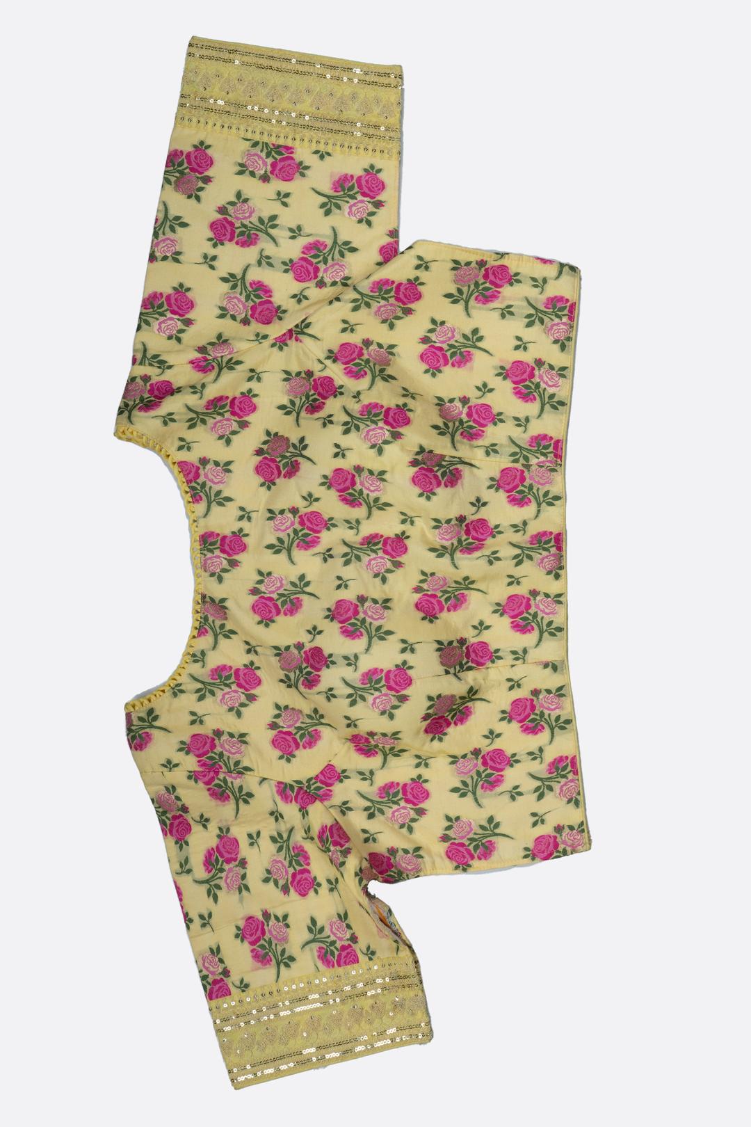 Yellow Embroidered Georgette Saree DS0949