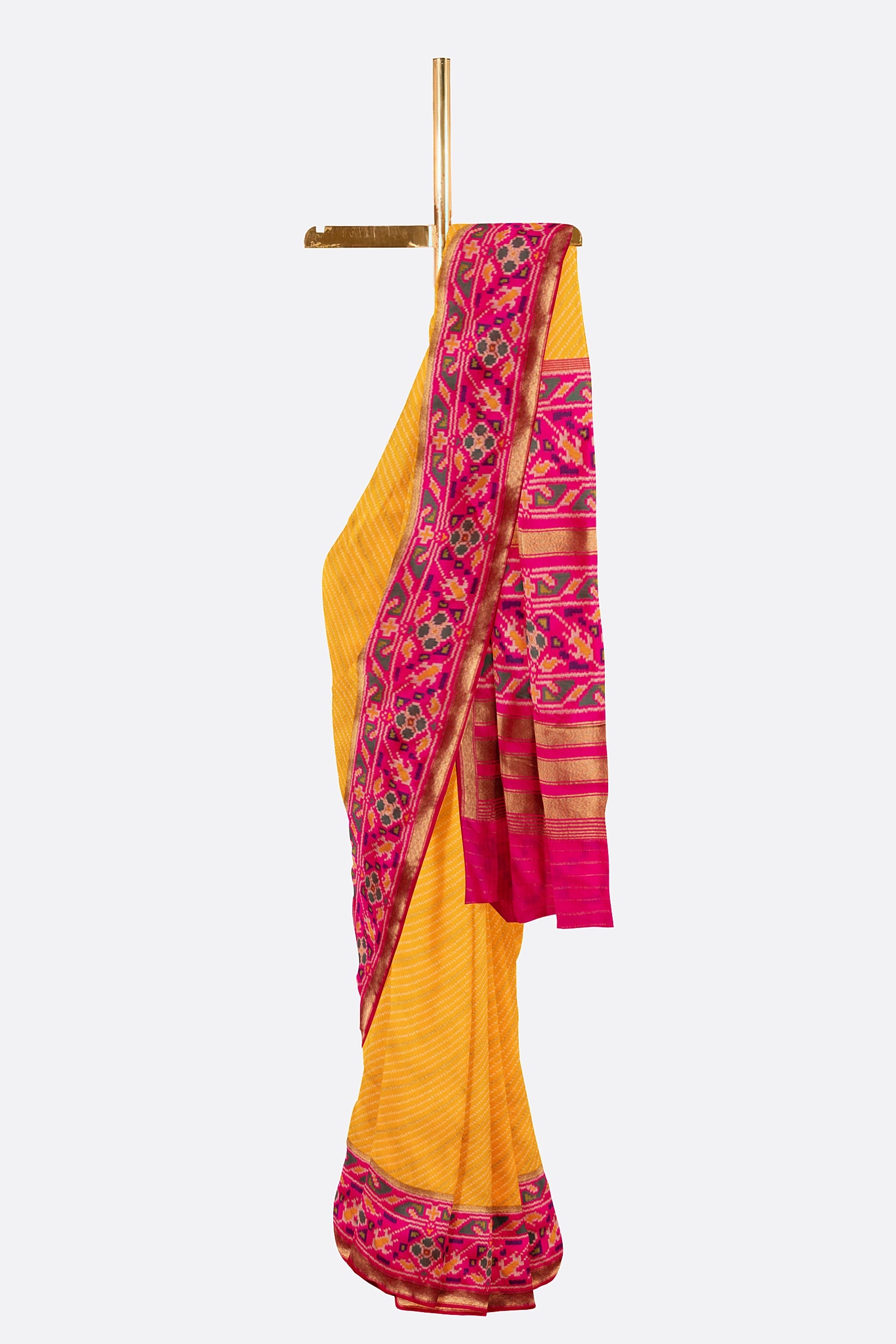 Yellow Woven Art Banaras Saree F00875
