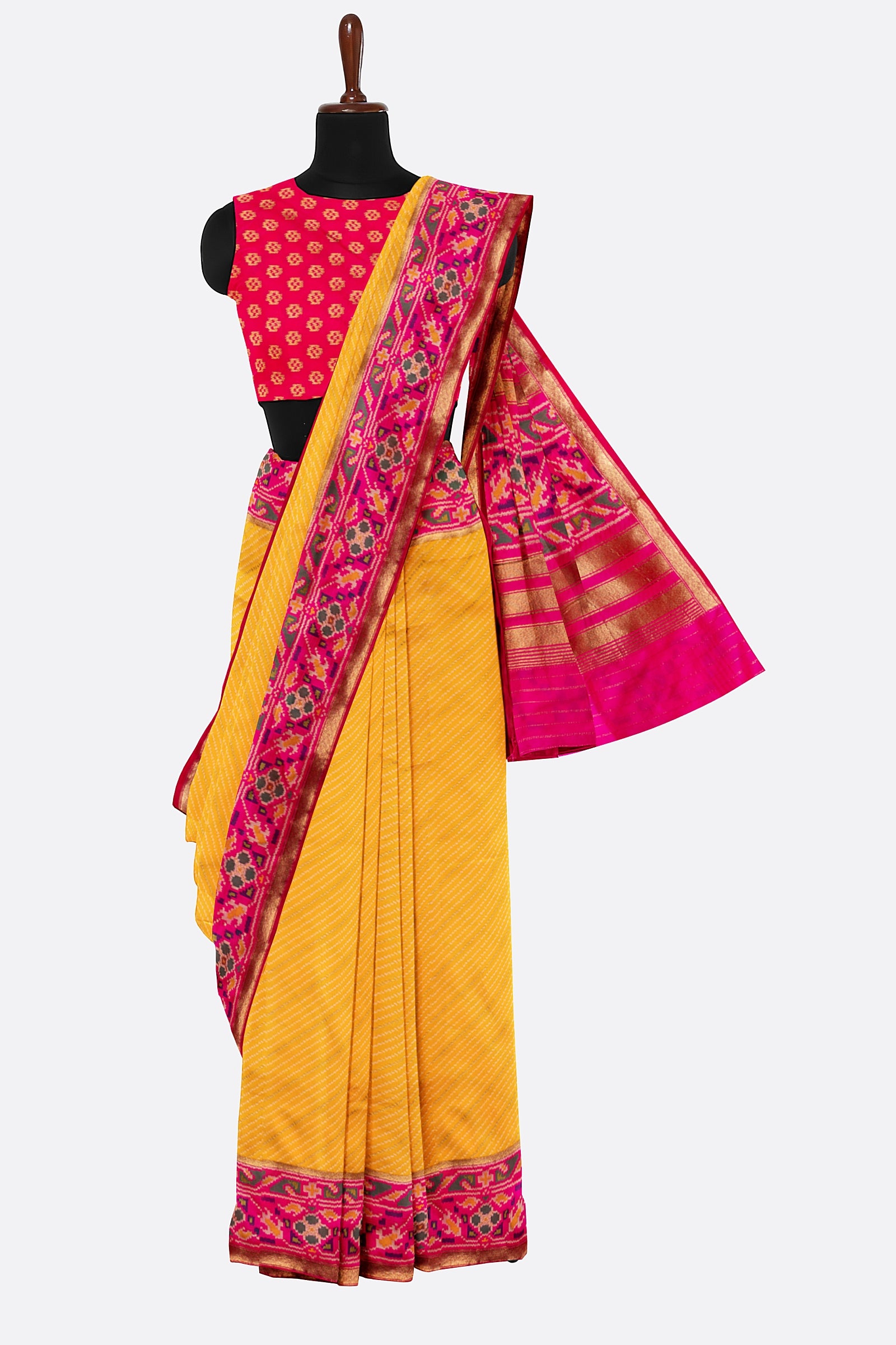 Yellow Woven Art Banaras Saree F00875