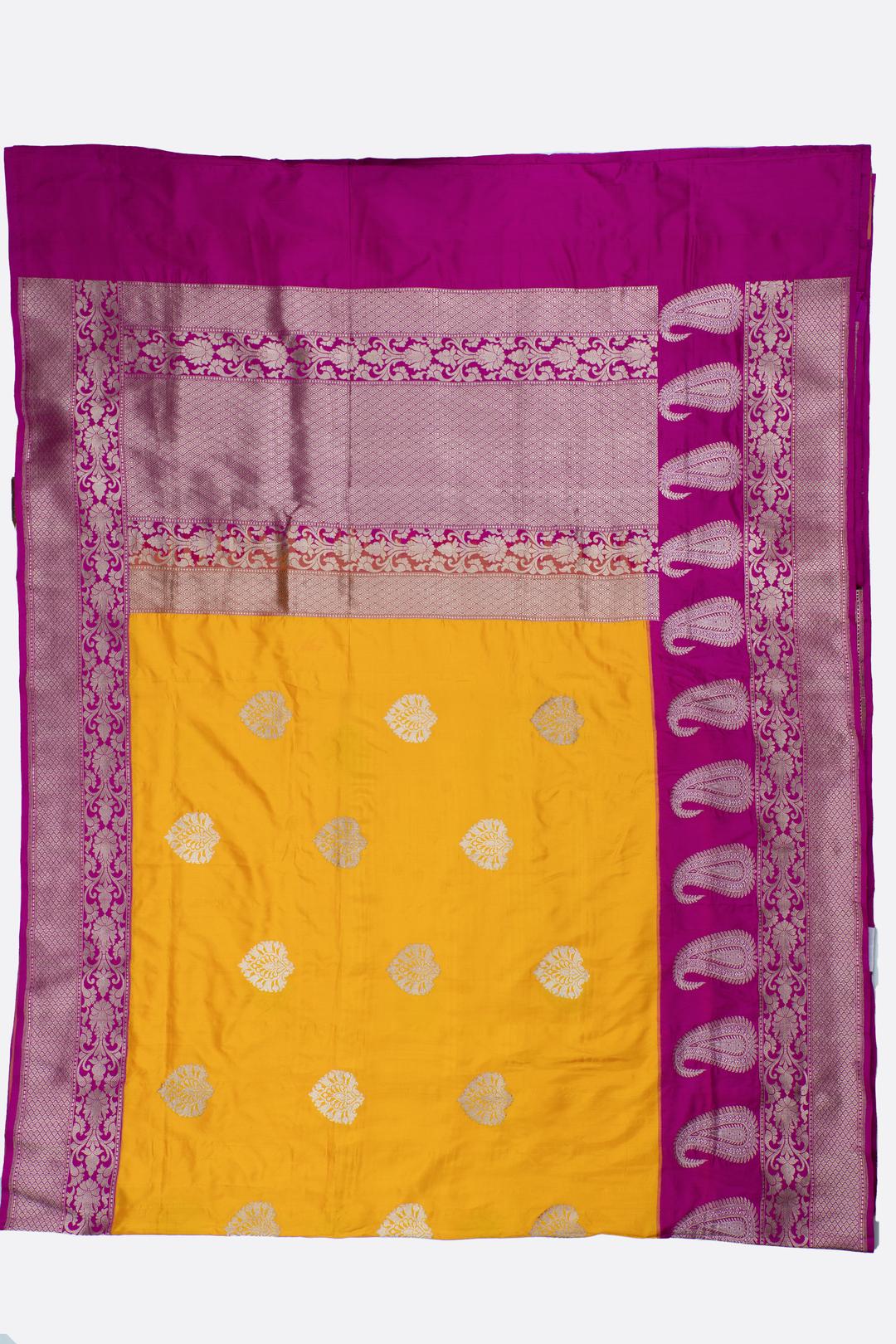Yellow Woven Banaras Saree BS0985