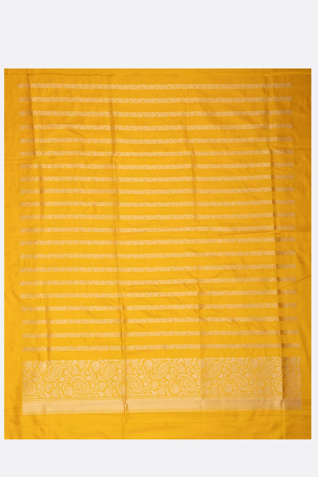 Yellow Woven Banaras Saree F00202