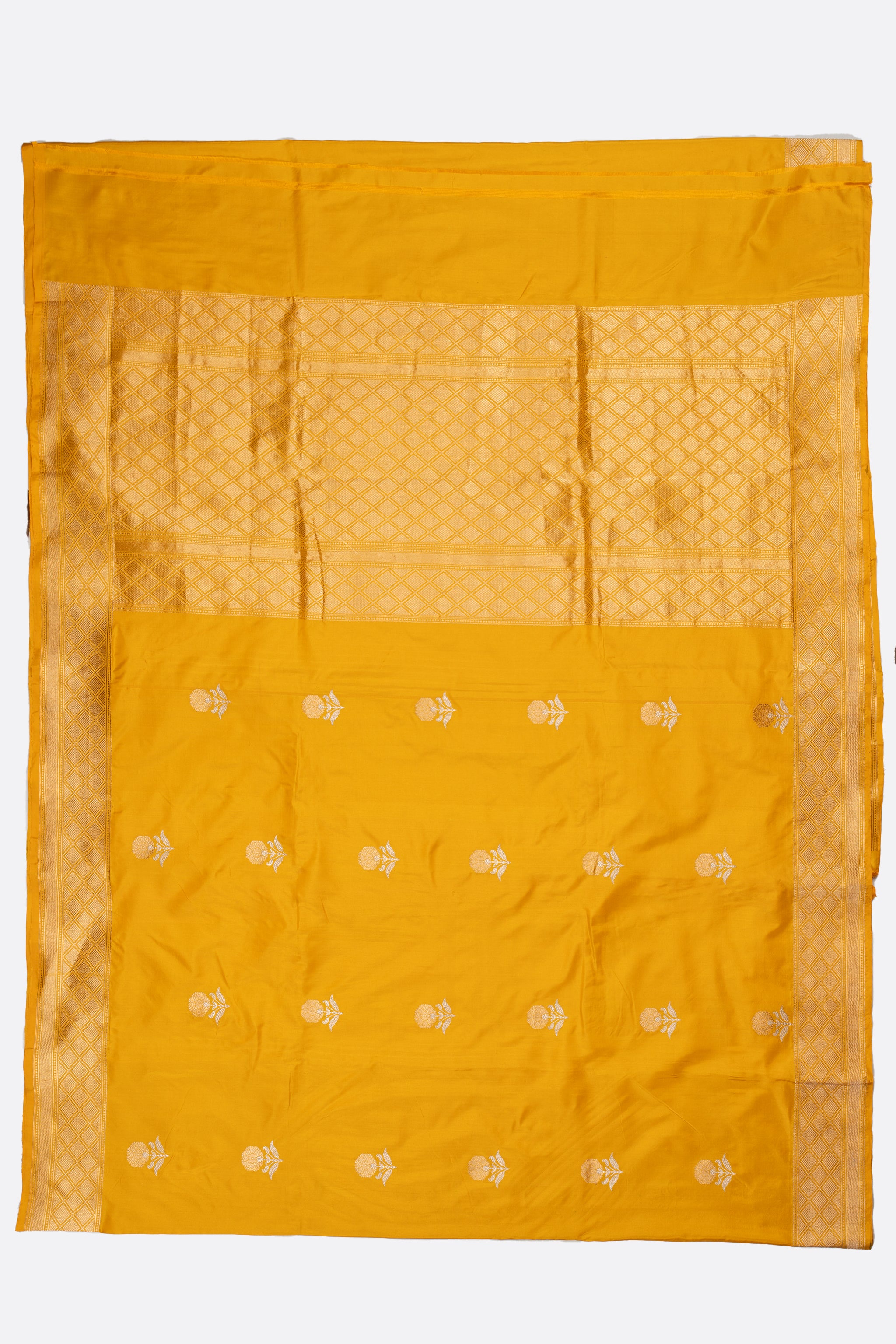 Yellow Woven Banaras Saree F00209