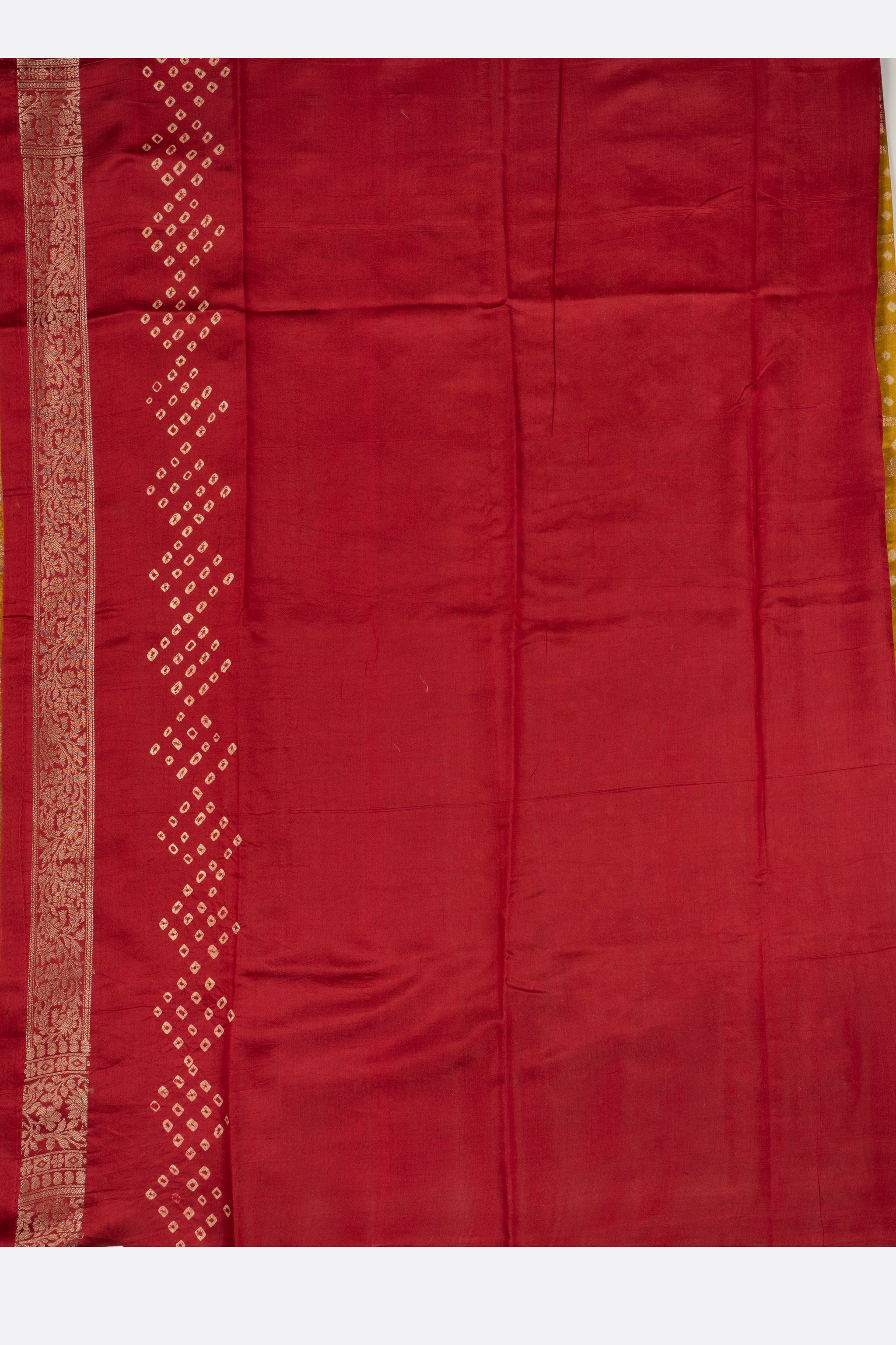 Yellow Woven Chiniya Saree ES1148