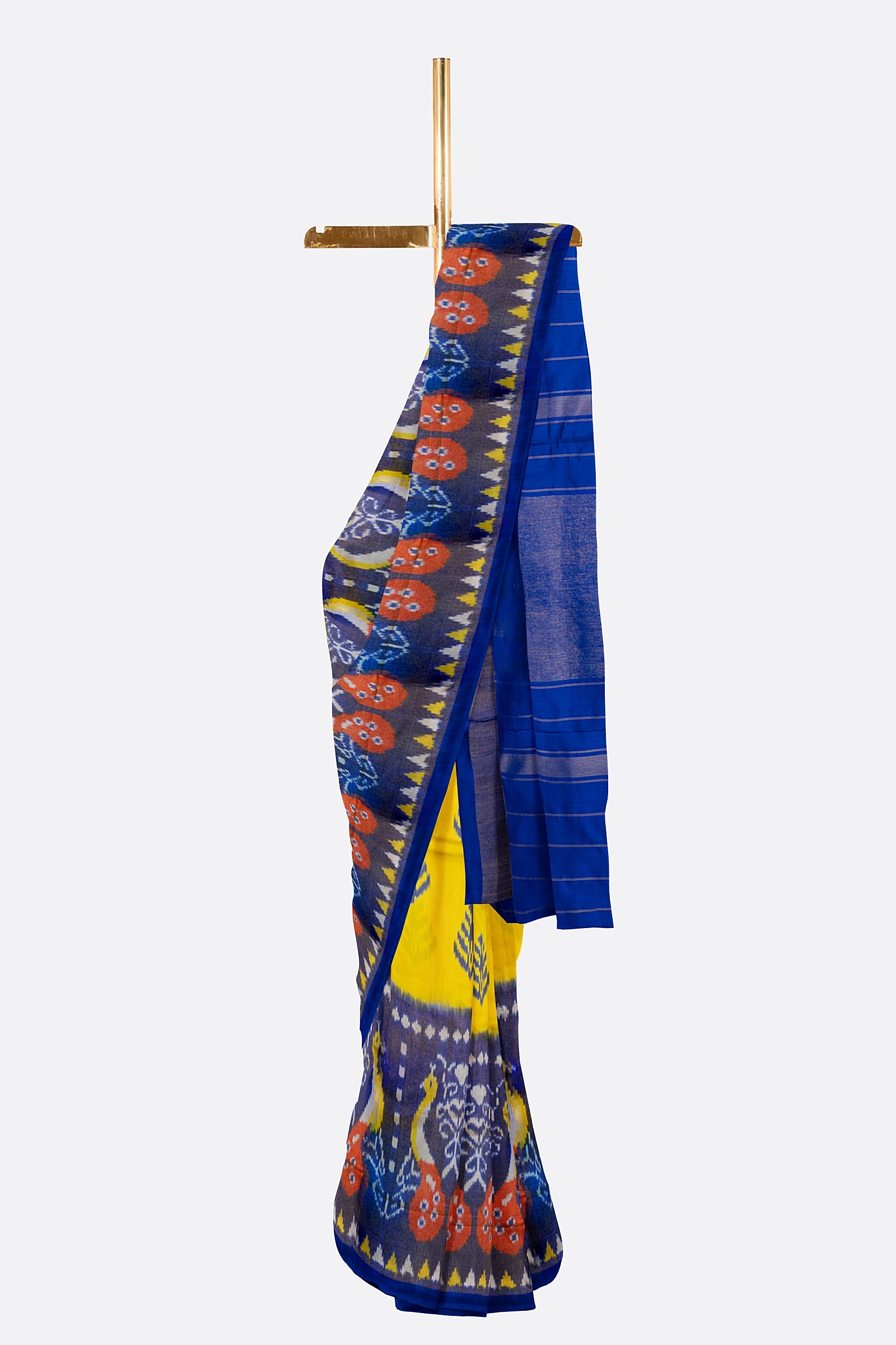 Yellow Woven Ikat Pochampally Saree IA011