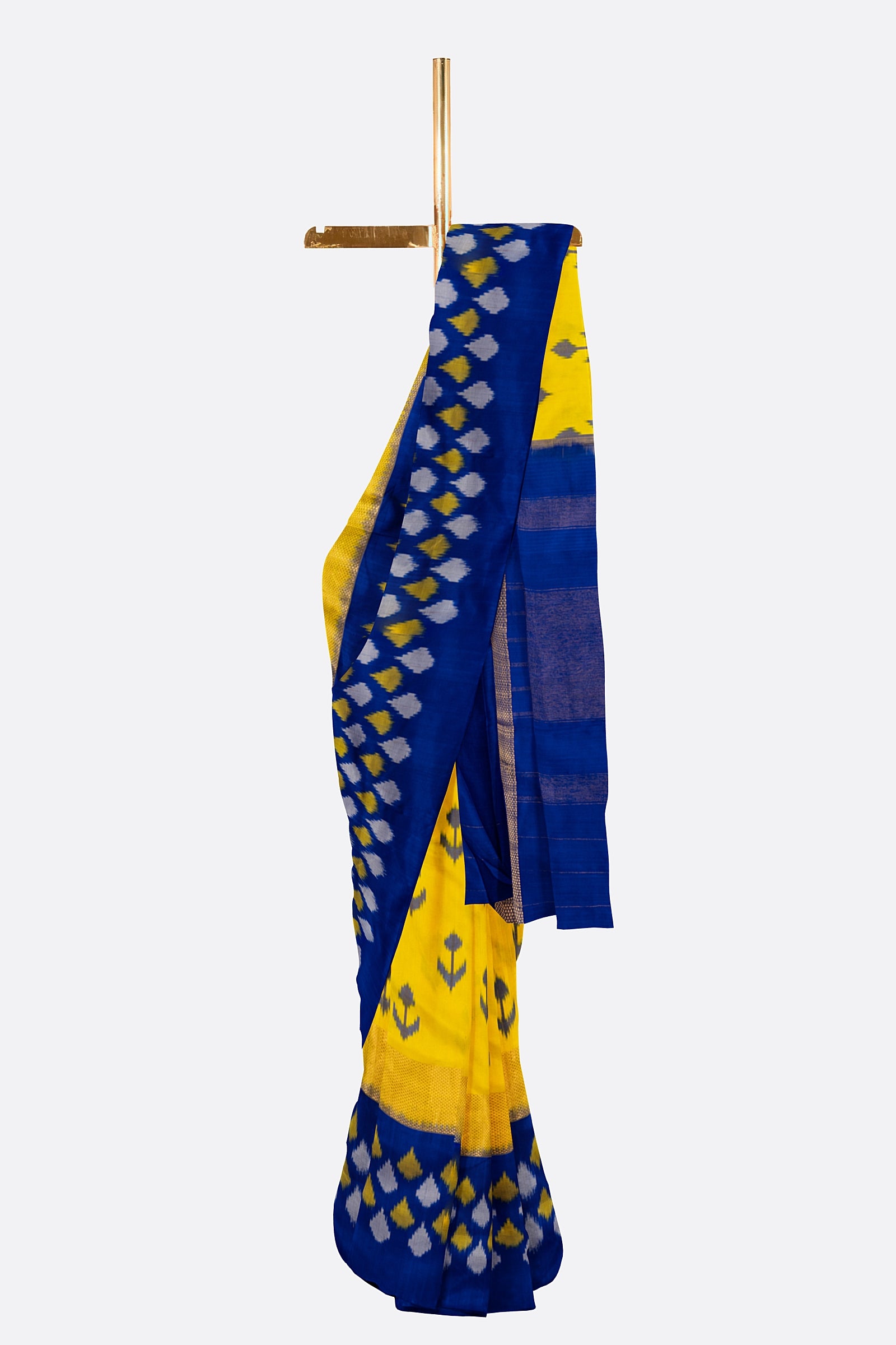 Yellow Woven Ikat Pochampally Saree IA020