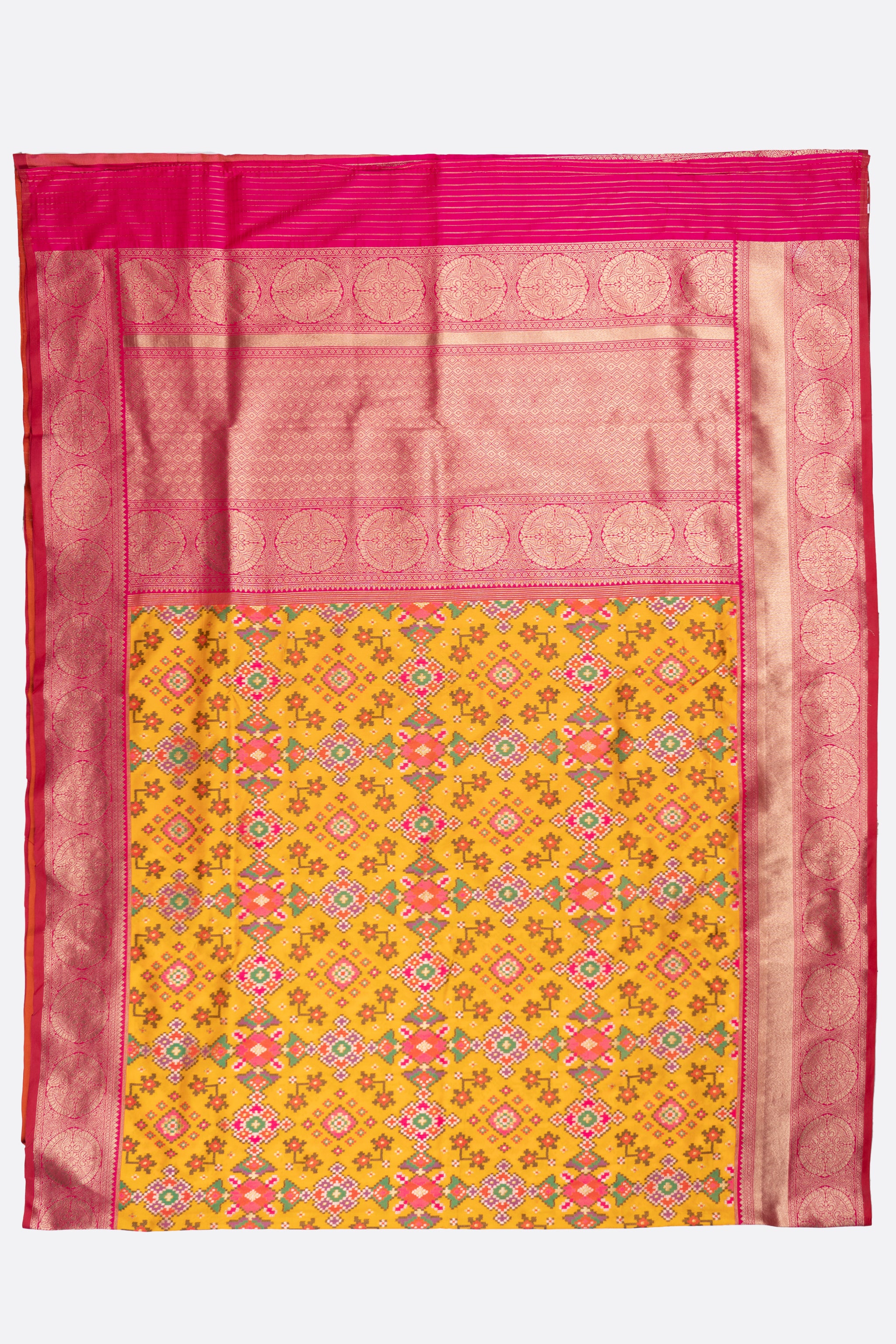 Yellow Woven Patola Saree F00885