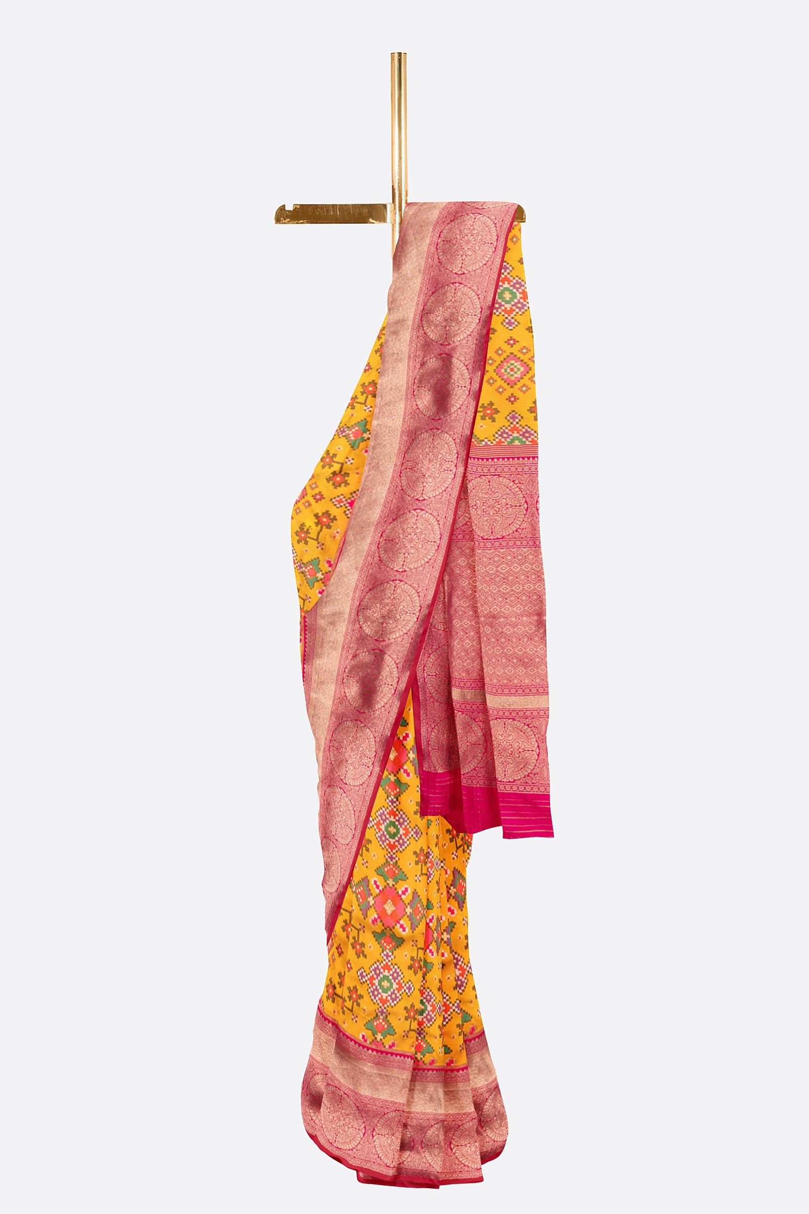 Yellow Woven Patola Saree F00885