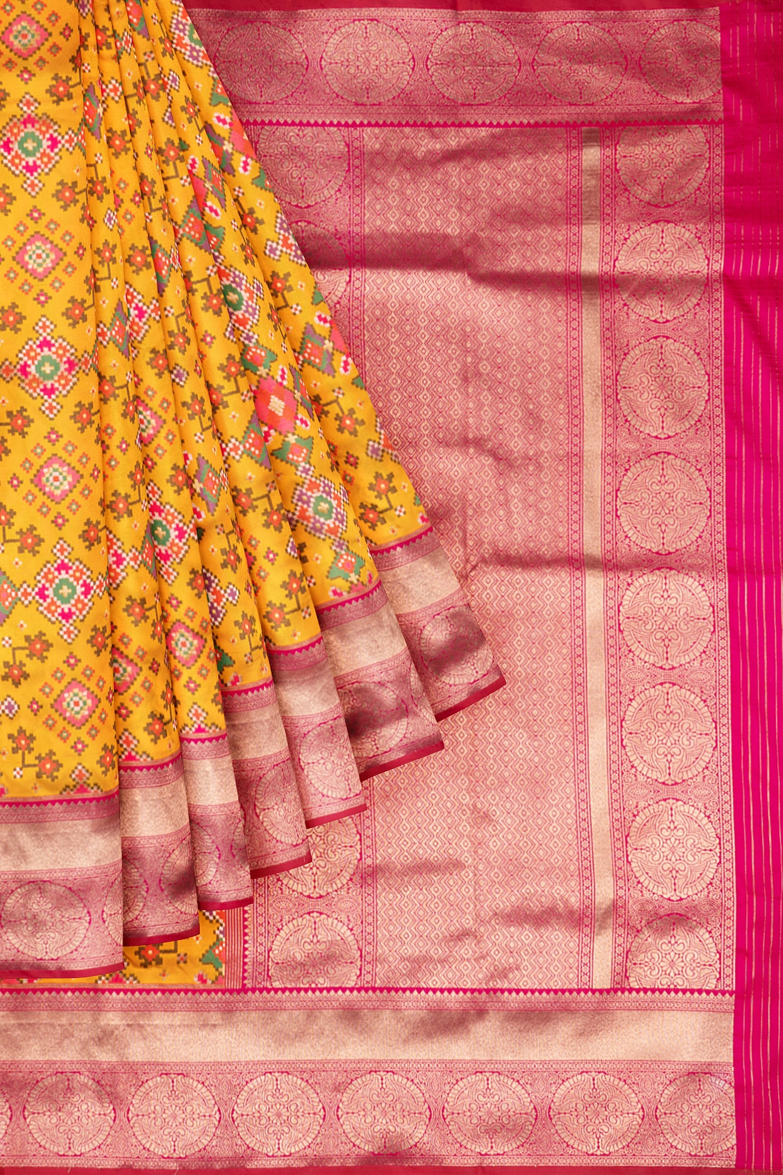 Yellow Woven Patola Saree F00885