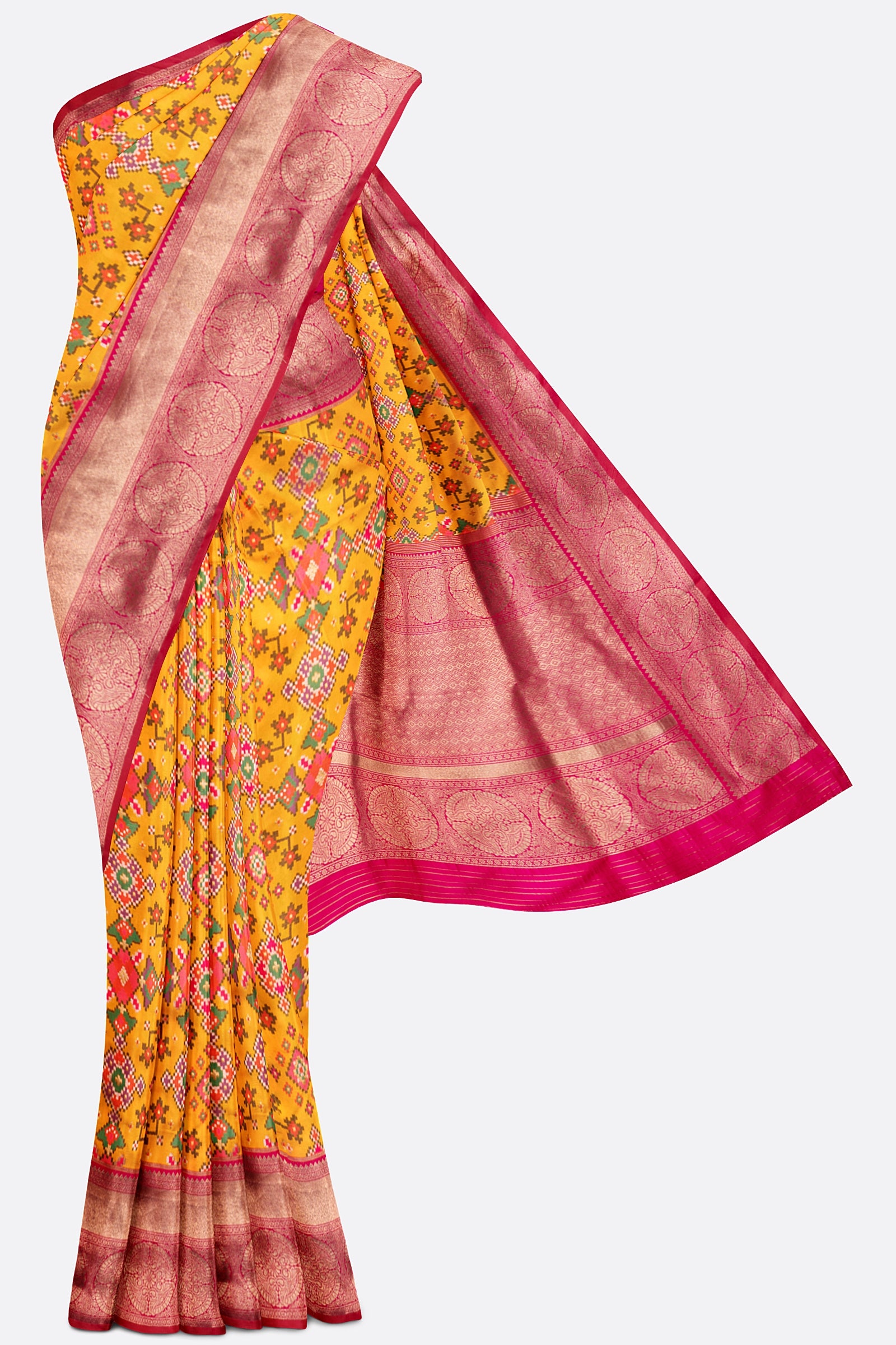 Yellow Woven Patola Saree F00885