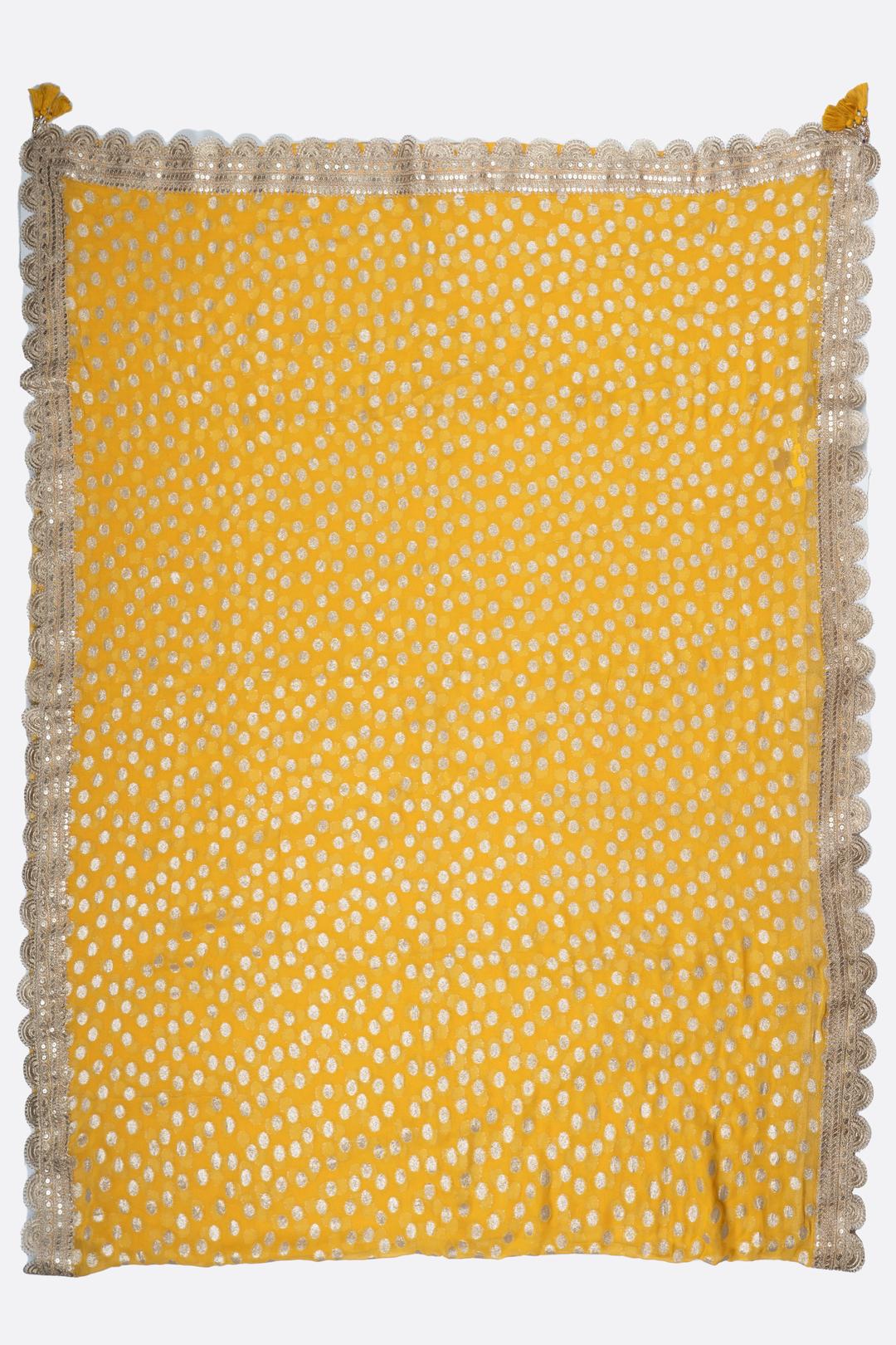 Yellow Zari Georgette Saree ES1346