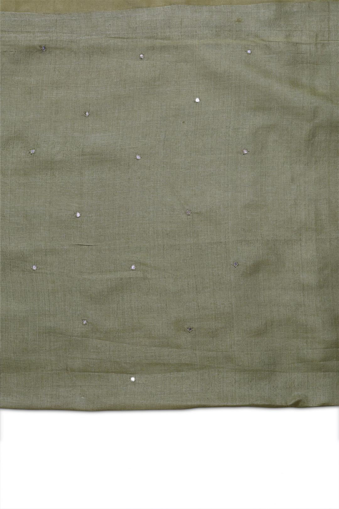 Green Embroidered Organza Saree F00122