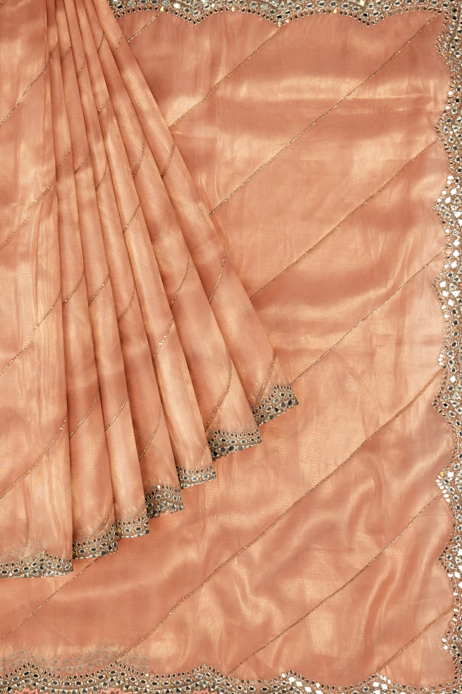 Peach Plain Tissue Kora ES0092