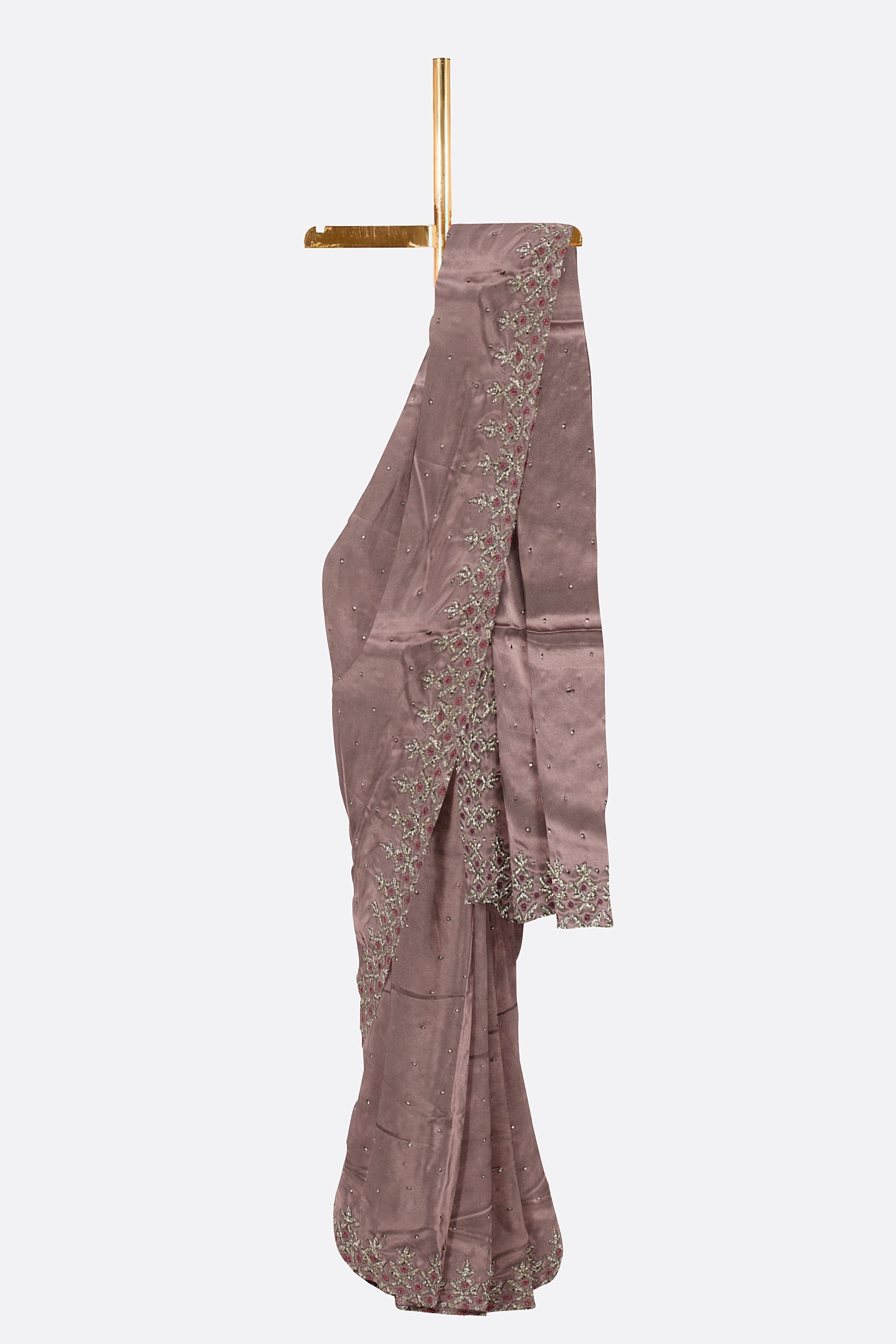 Deep Mauve Pink Plain Satin ES0334