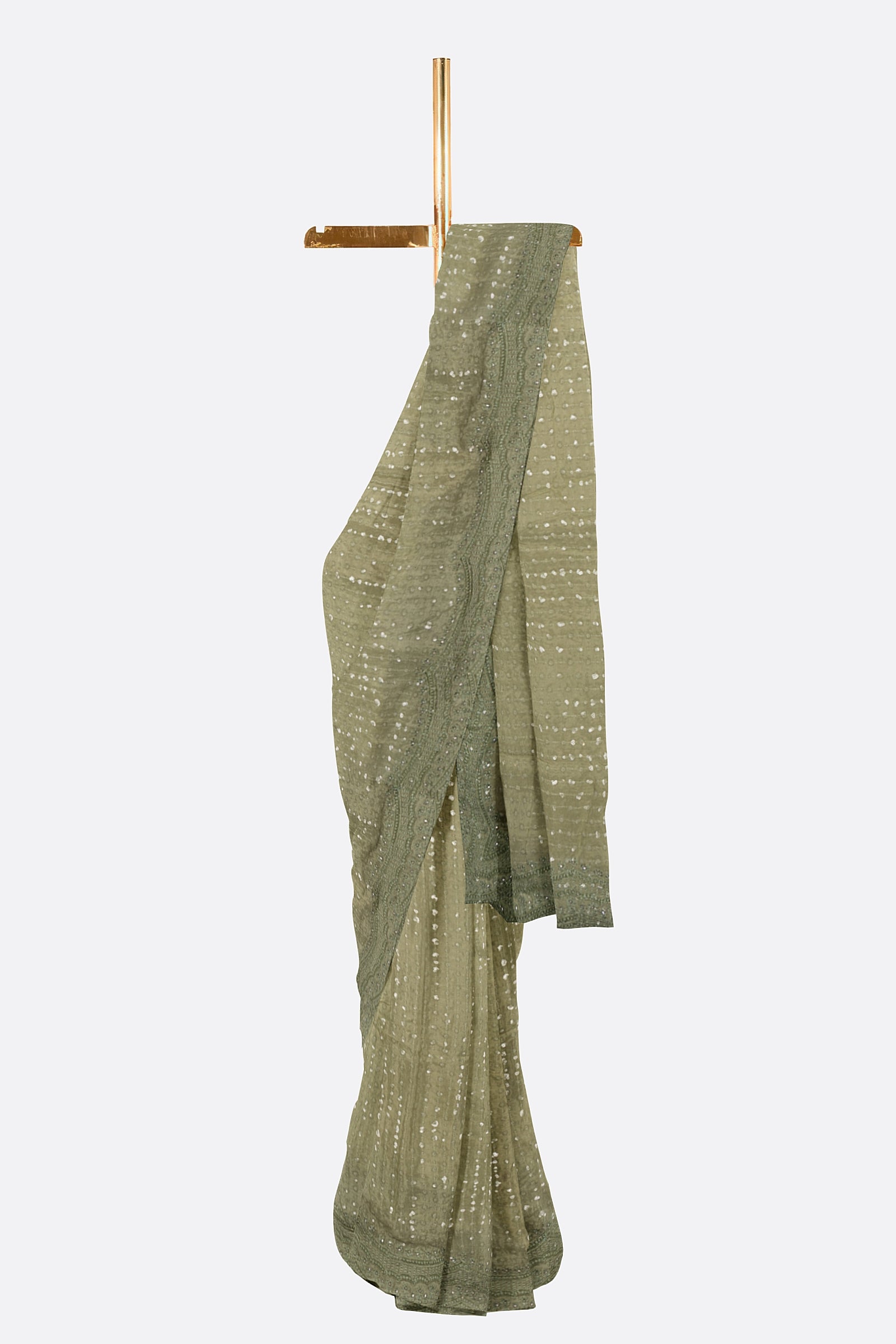 Green Embellished Georgette Saree ES0078