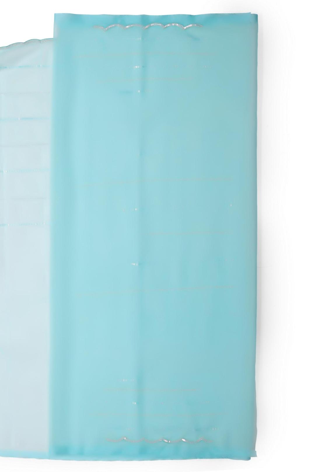 Sky Blue Embroidered Organza Saree F00901C