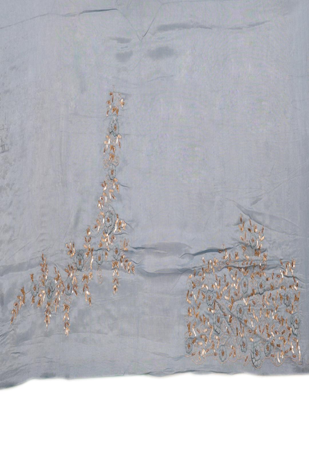 Blue Embroidered Organza Saree ES1351A