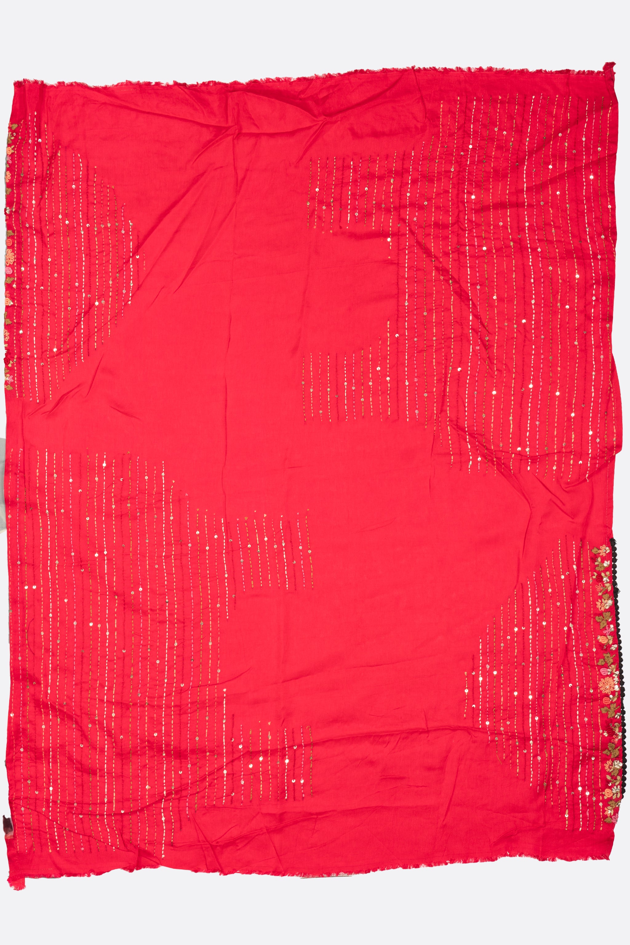 Black Printed Organza Saree F01090
