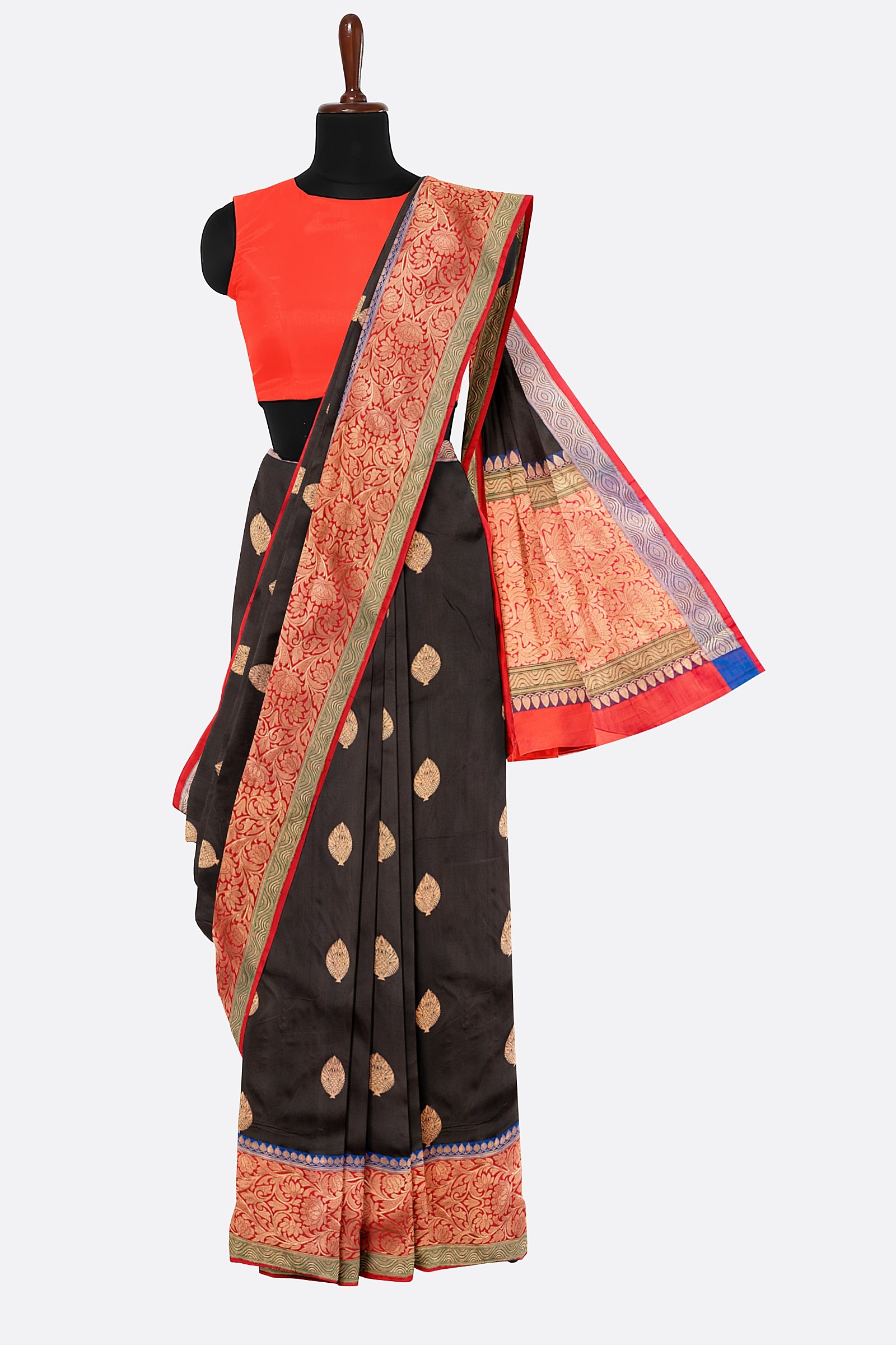 Black Woven Banaras Saree 903026