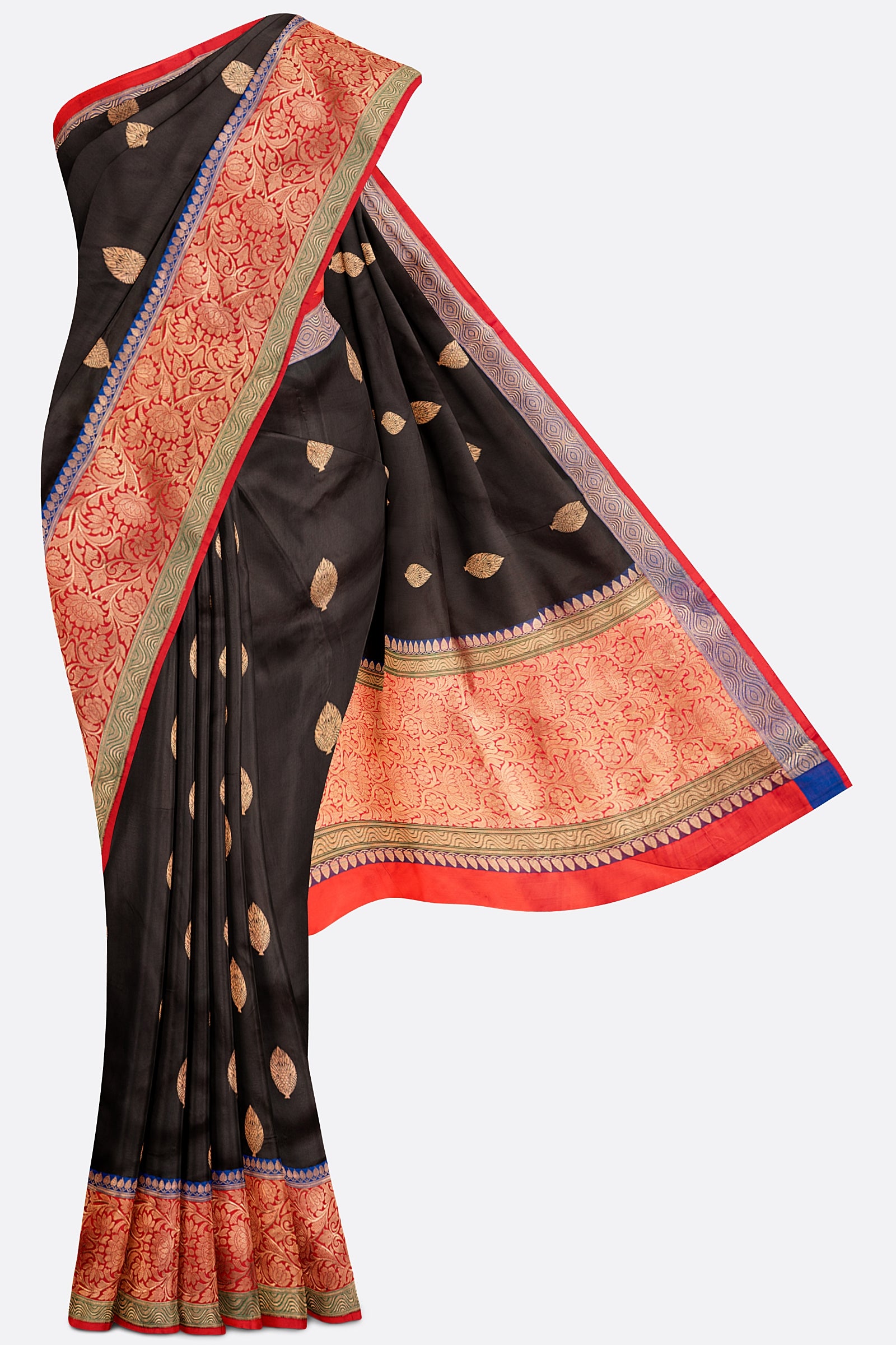 Black Woven Banaras Saree 903026