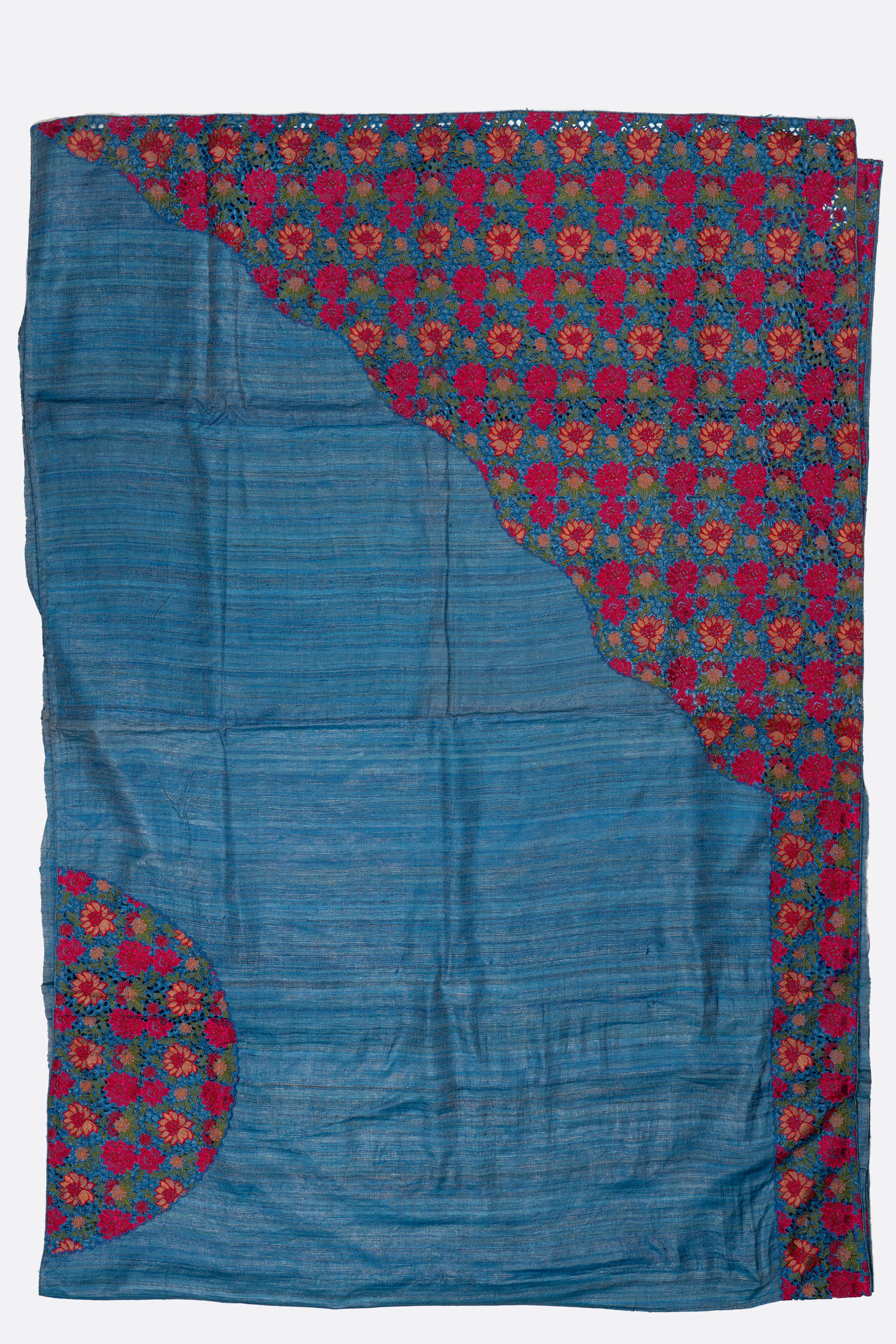 Blue Woven Tussar Tissue Saree AB0499