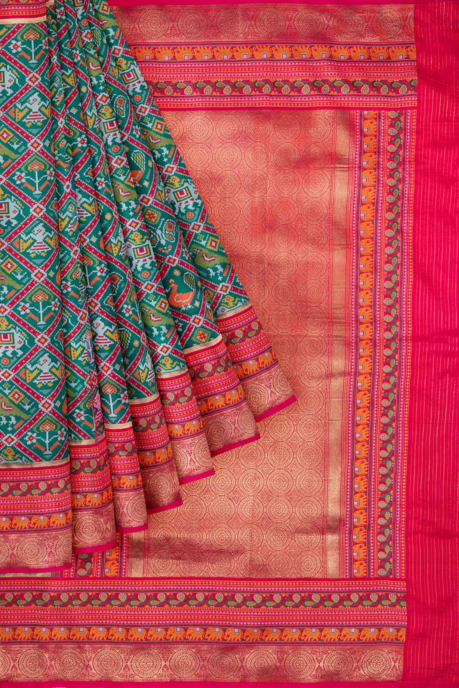 Green Woven Banaras Saree ES1204