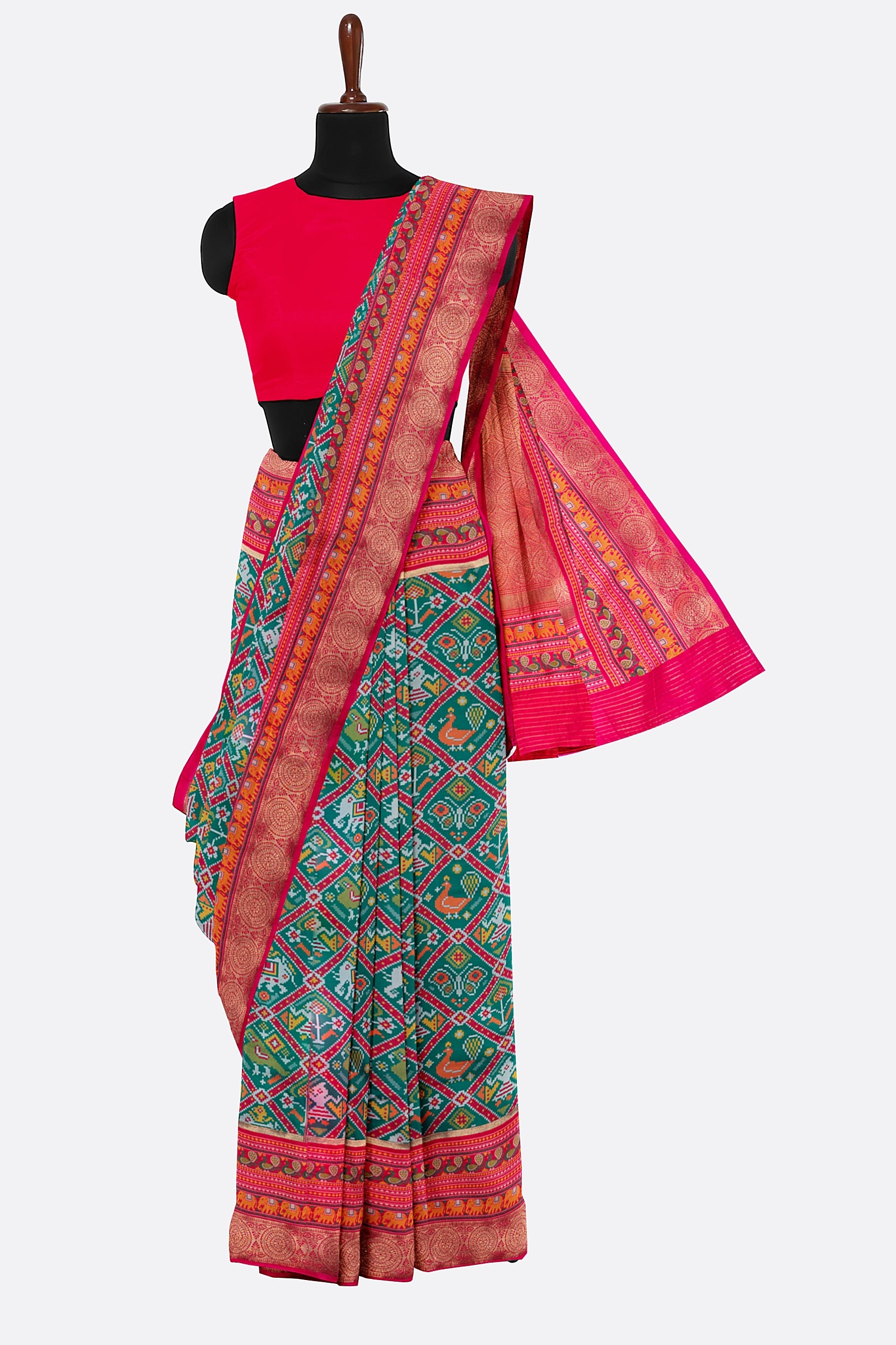 Green Woven Banaras Saree ES1204