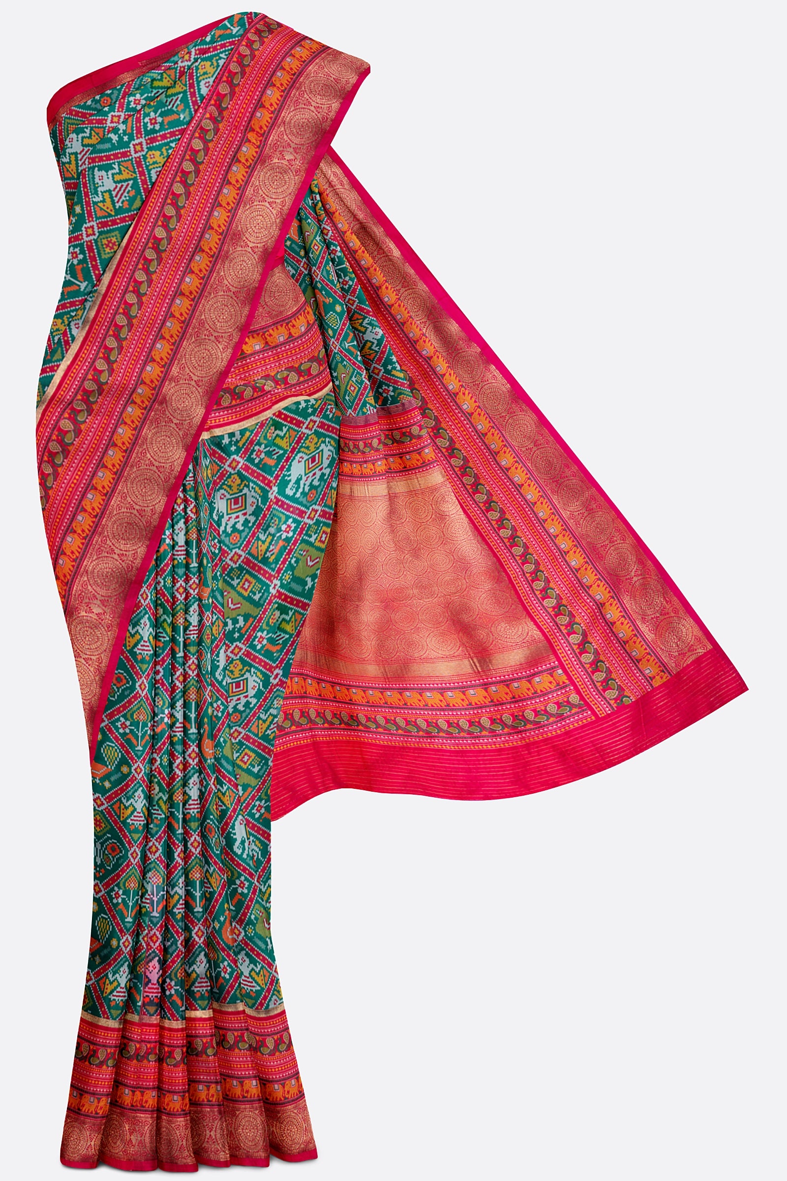 Green Woven Banaras Saree ES1204