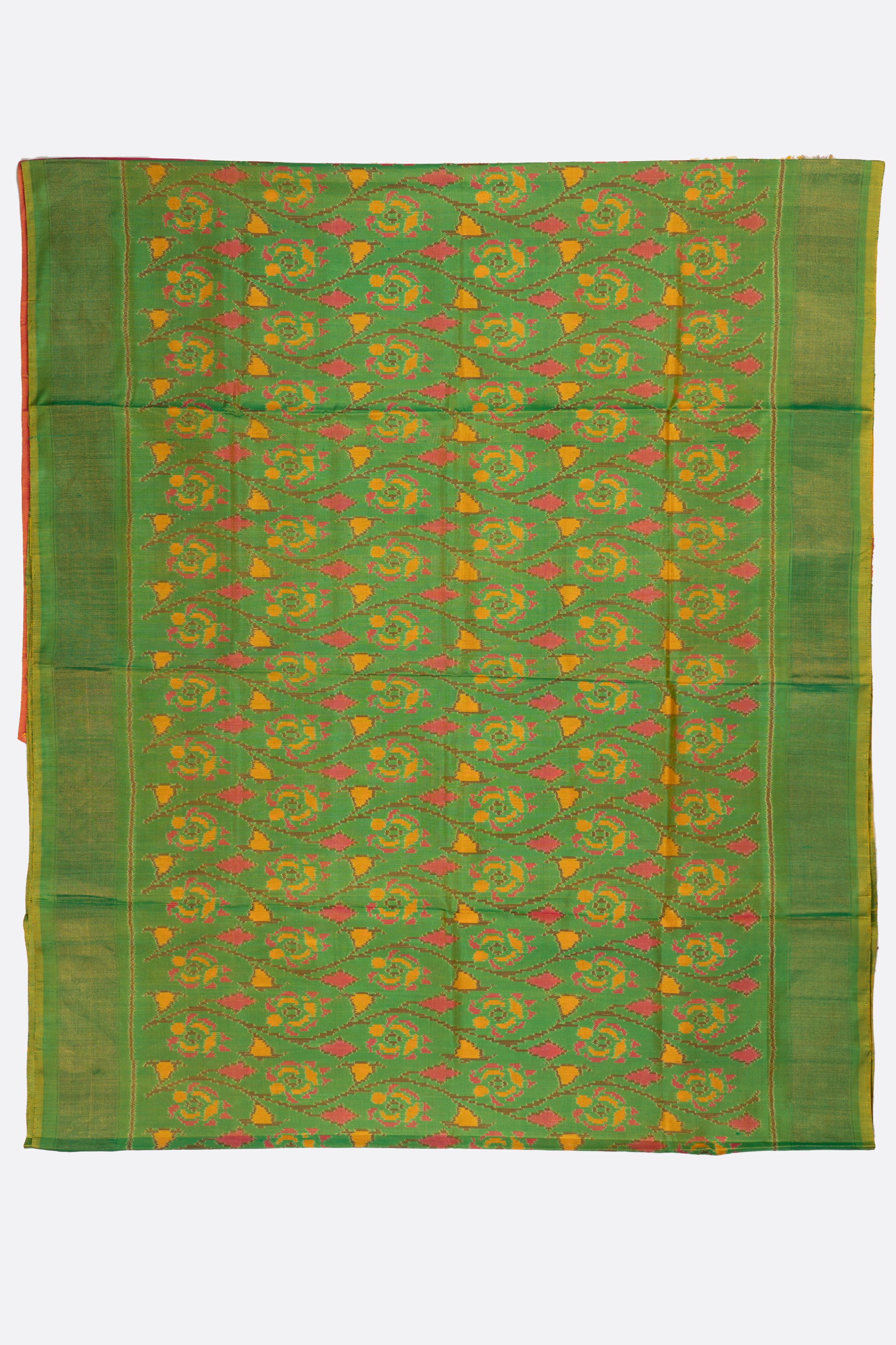 Green Woven Pure Patola Saree BS0038