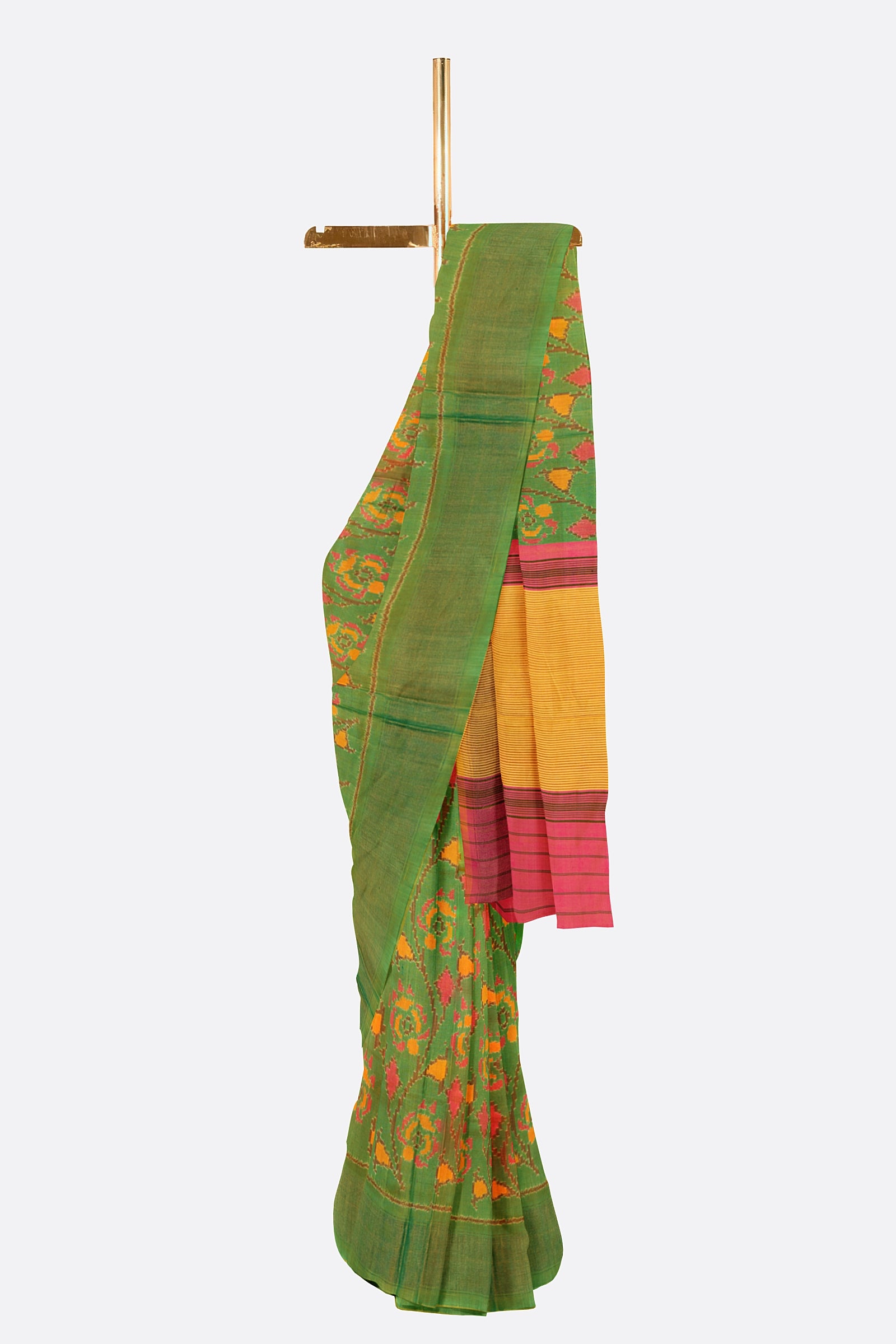 Green Woven Pure Patola Saree BS0038