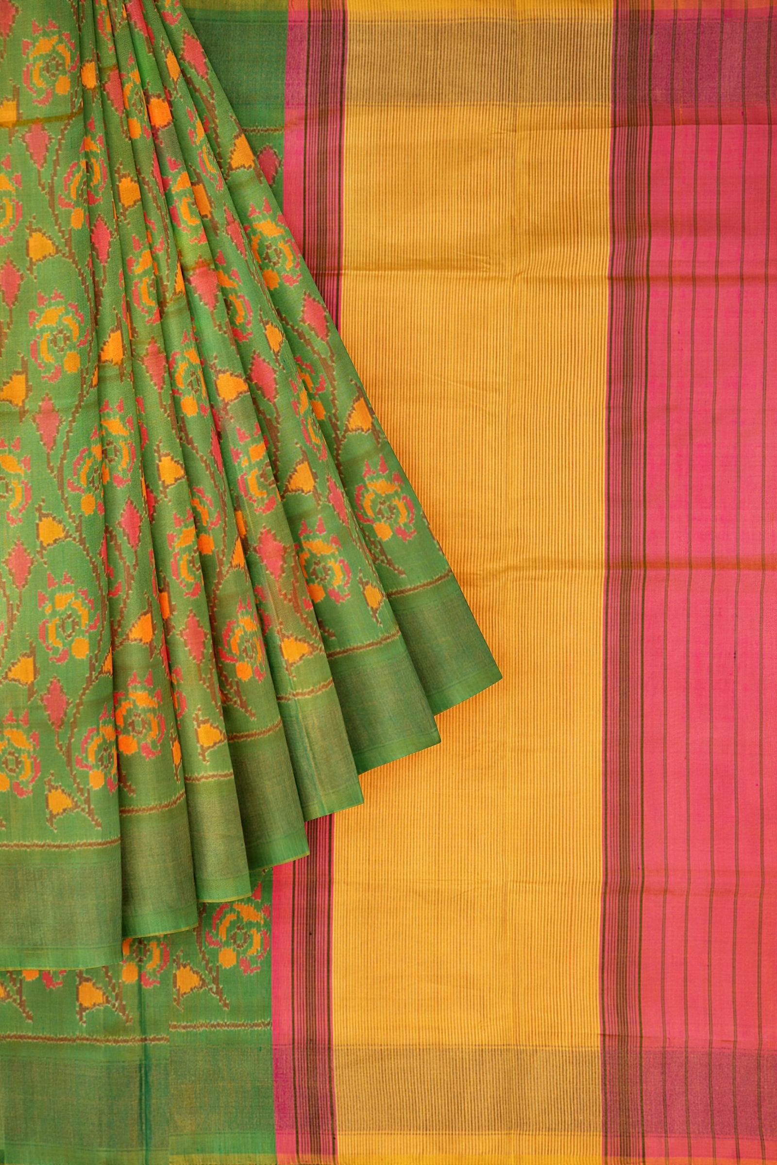 Green Woven Pure Patola Saree BS0038