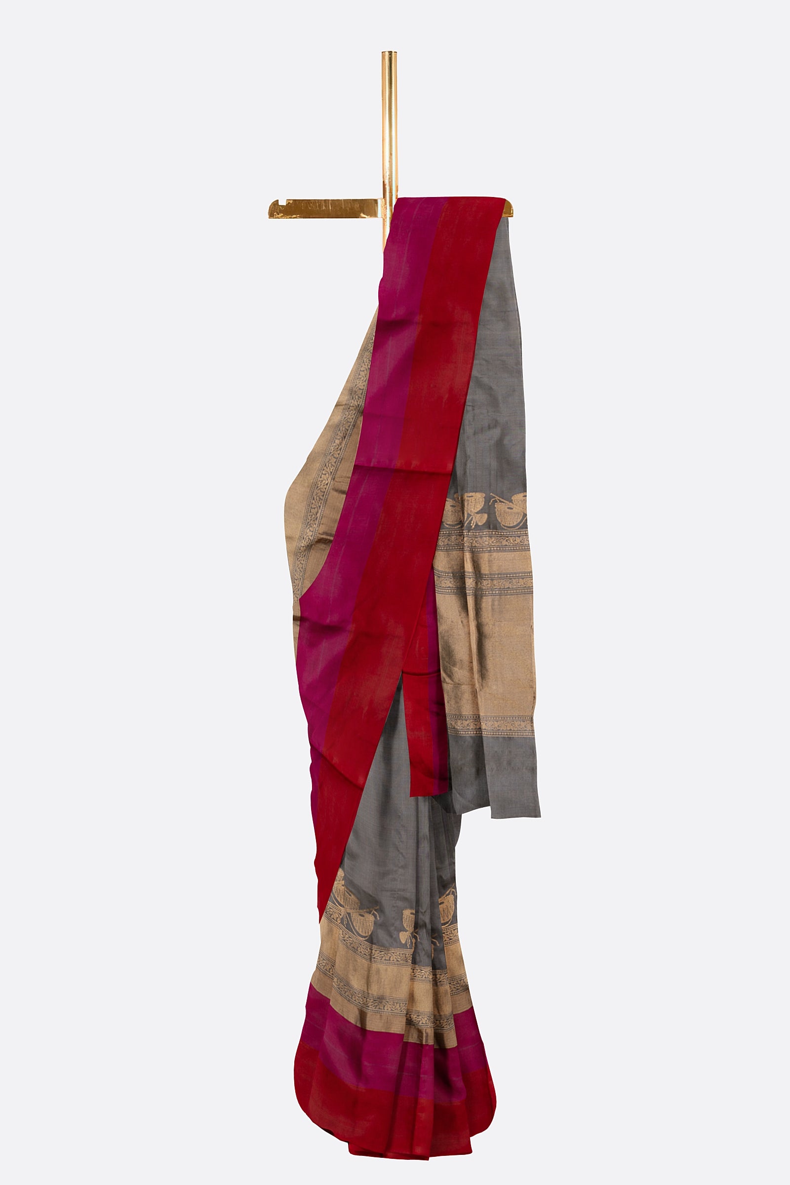 Grey Woven Banaras Saree 900945