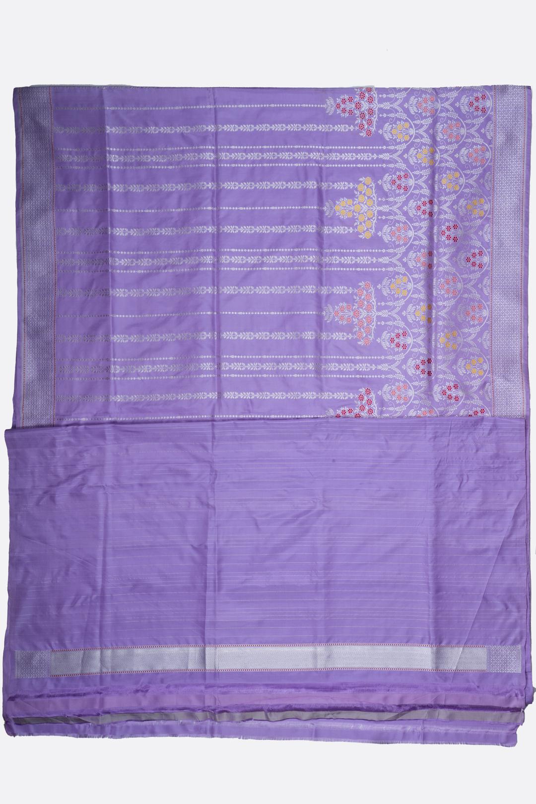 Lavender Woven Banaras Saree F00199