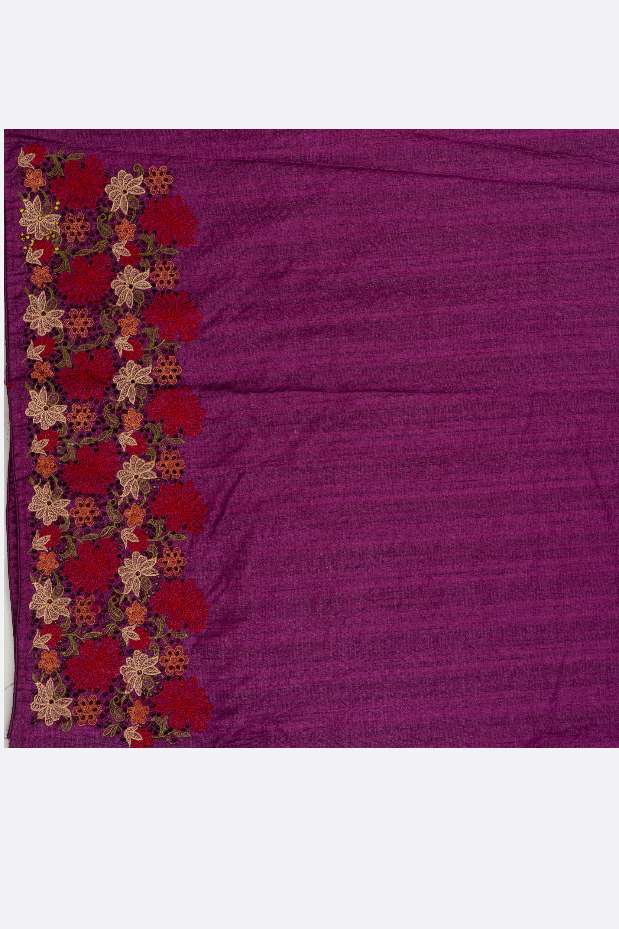 Magenta Woven Art Tussar Saree AB0494