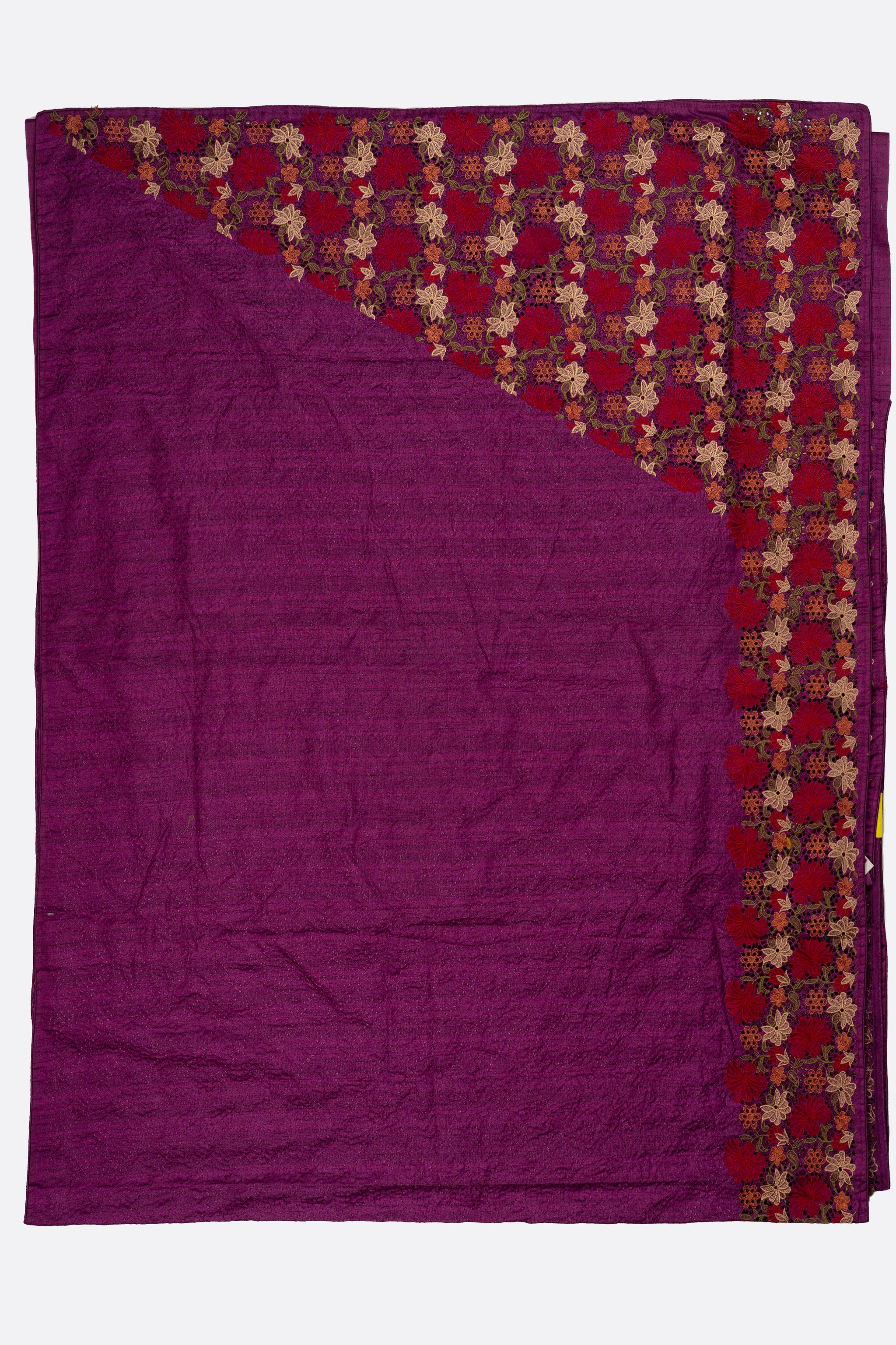 Magenta Woven Art Tussar Saree AB0494
