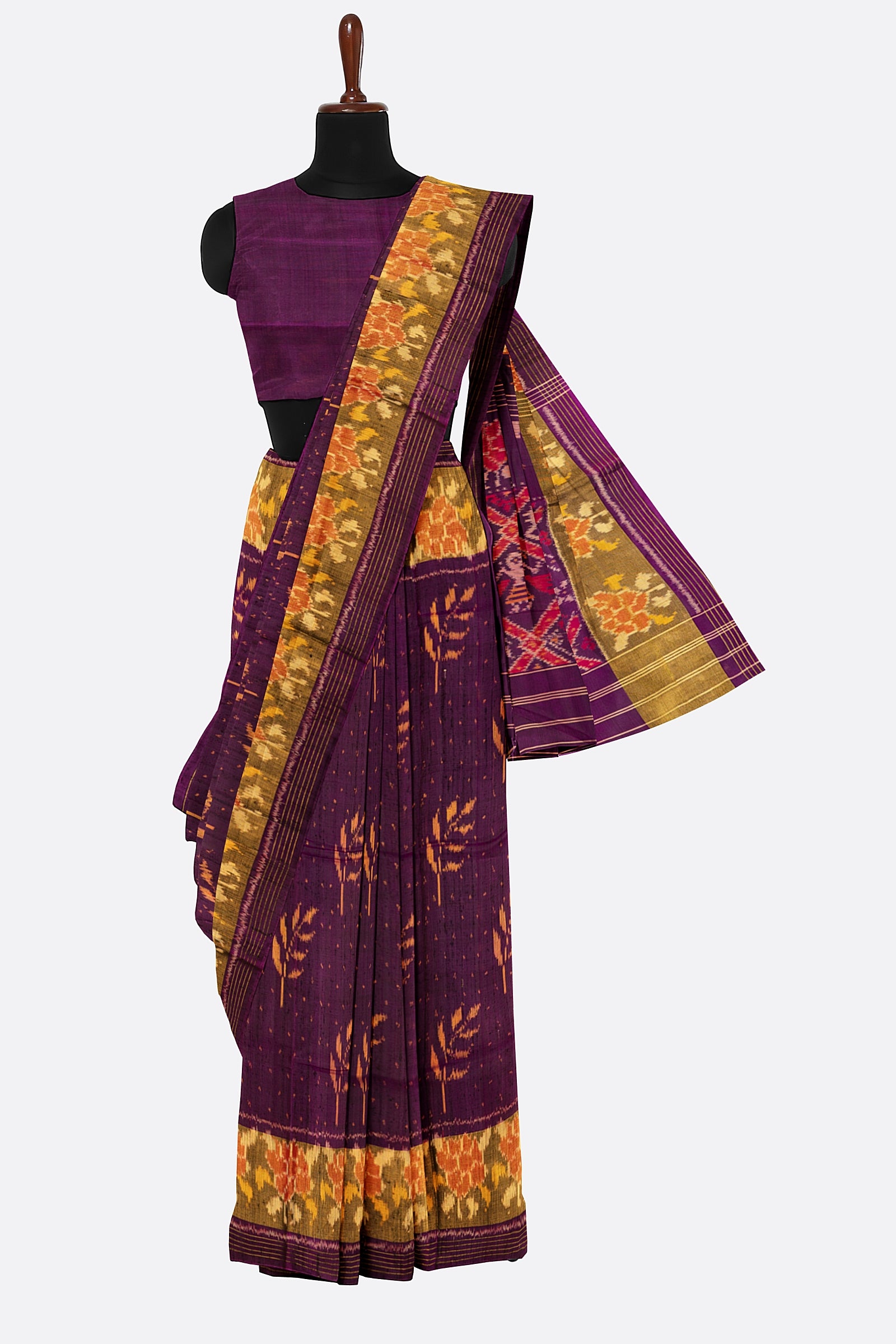 Magenta Woven Patola Saree BS0036