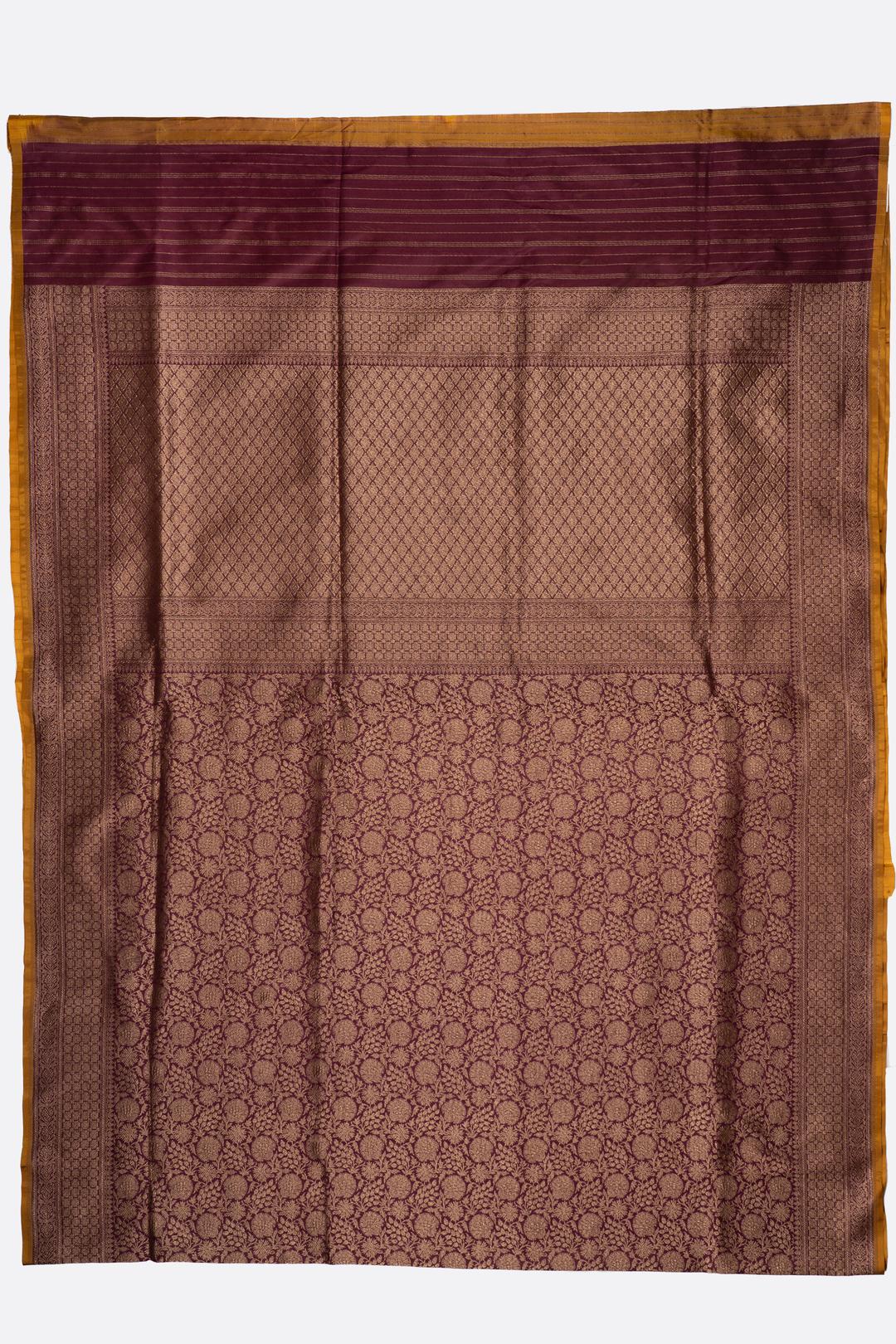 Maroon Woven Banaras Saree ES0474