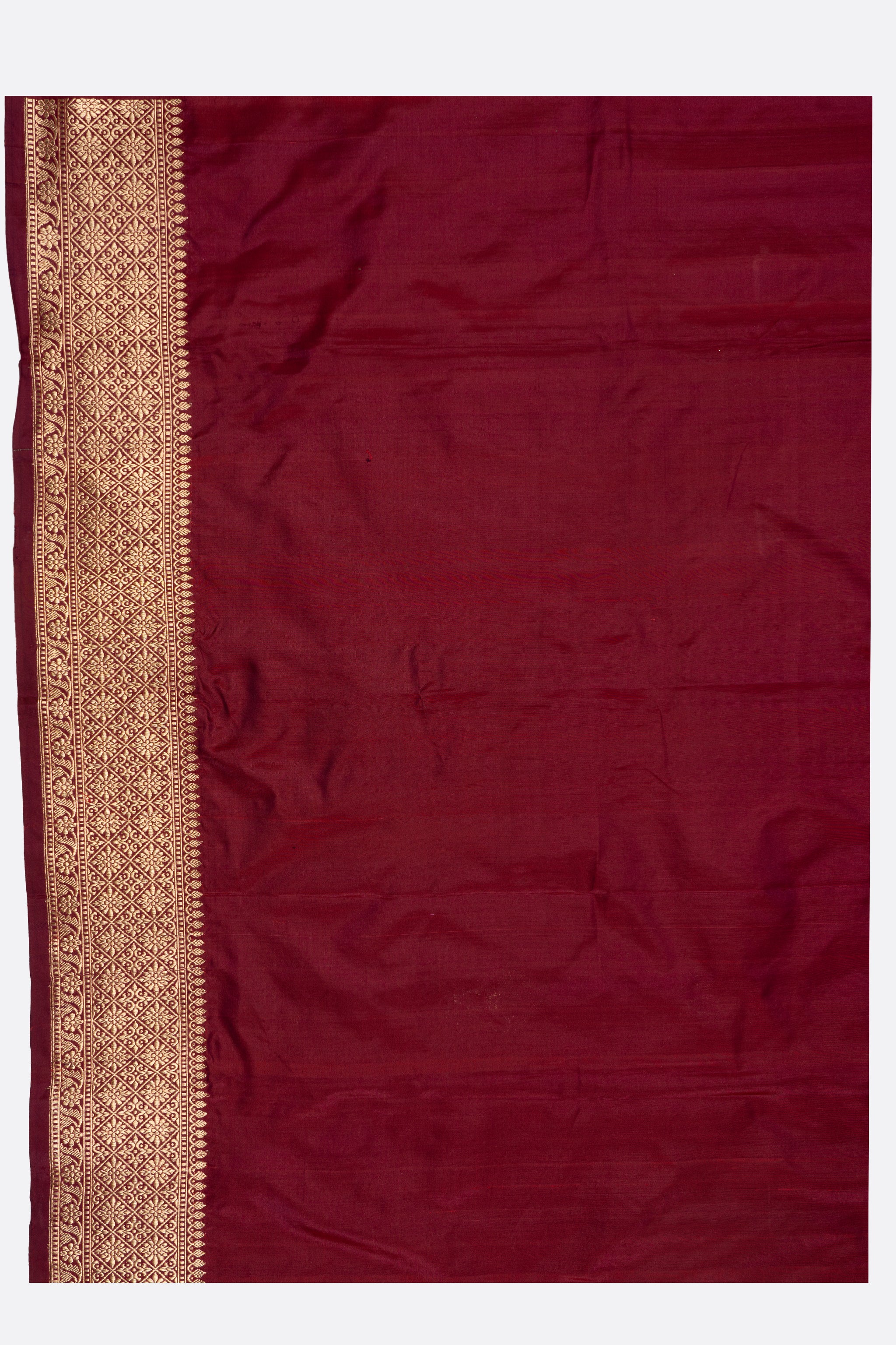 Maroon Woven Banaras Saree F00209