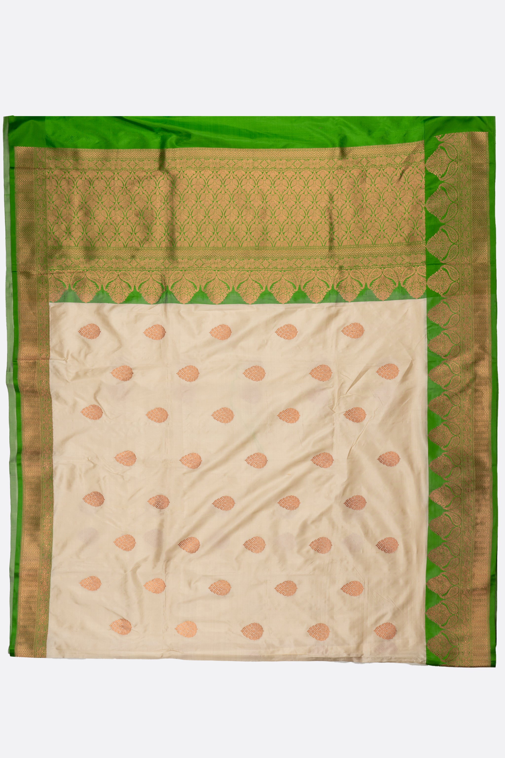 Off White Woven Banaras Saree AB0721