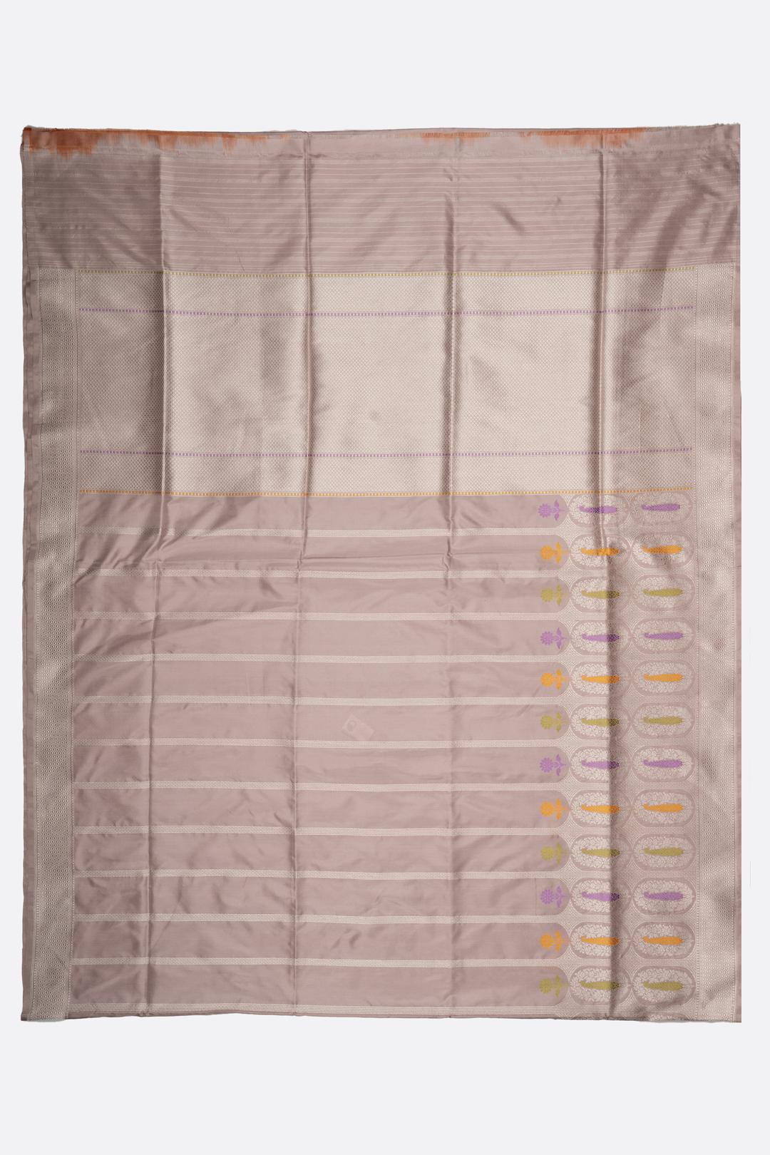 Pale Lavender Woven Banaras Saree F00203