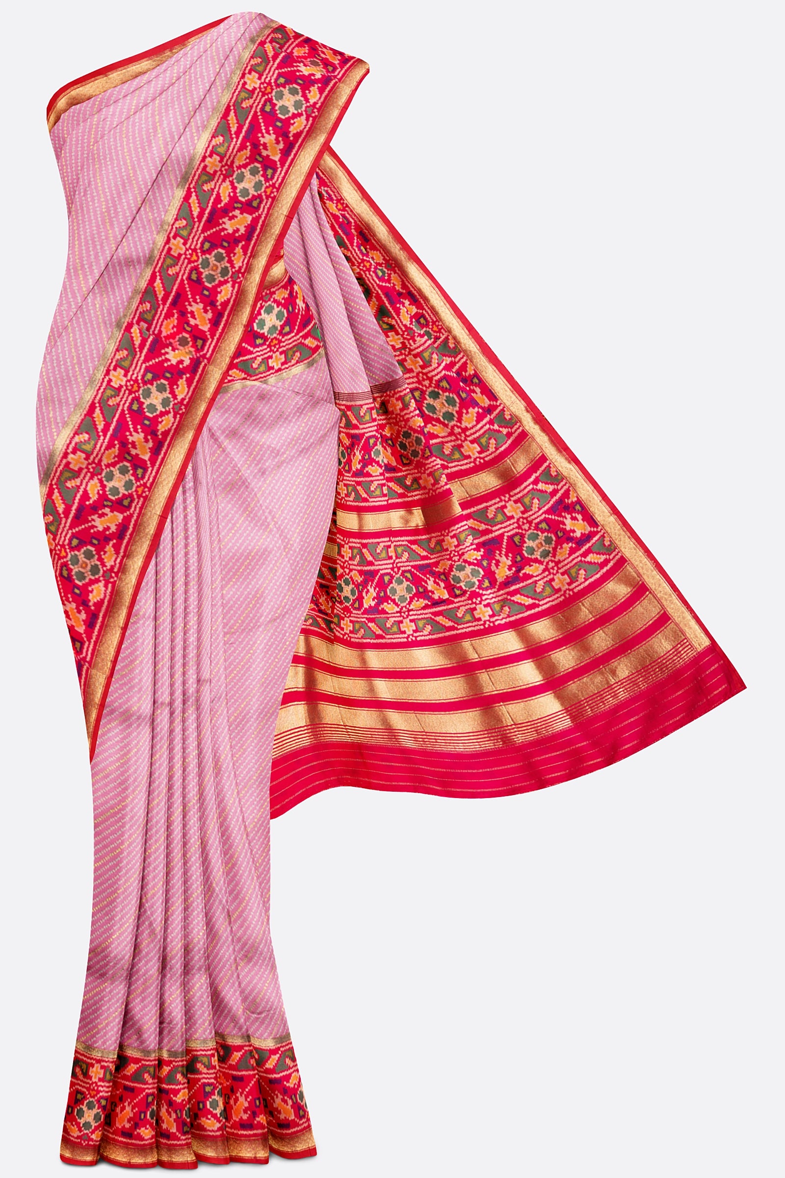 Pink Woven Art Banaras Saree F00875