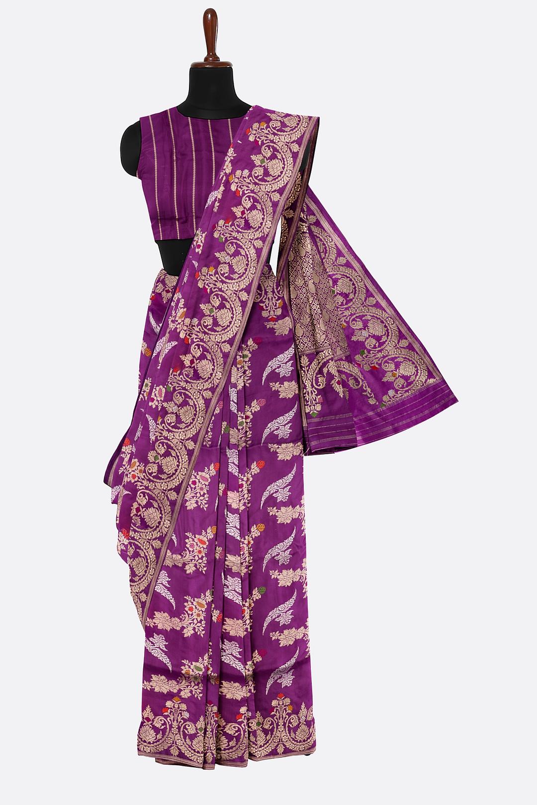 Pink Woven Banaras Saree F00209